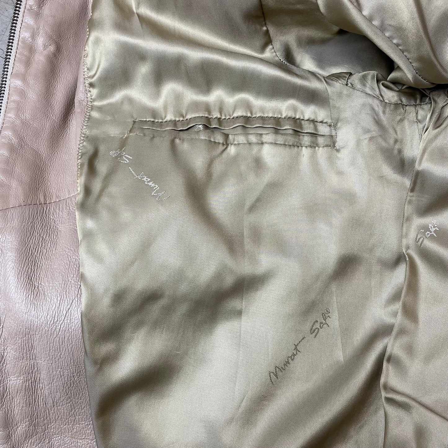 (M) Lederjacke beige