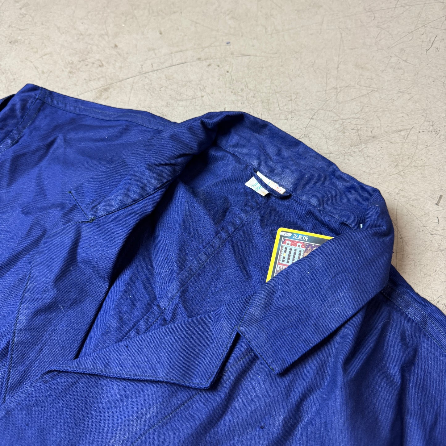 (XL-XXL) Repaired French Work Shirt blau