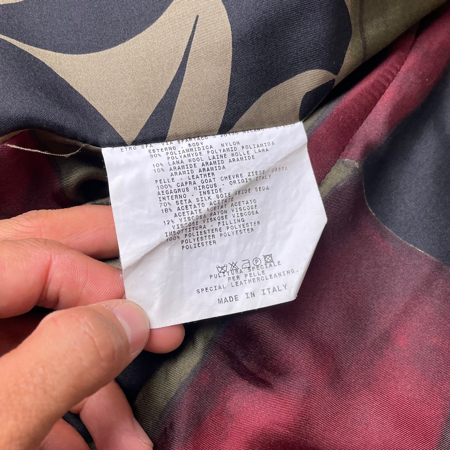 (M-L) Wmn Etro Lederjacke Canvas braun 46