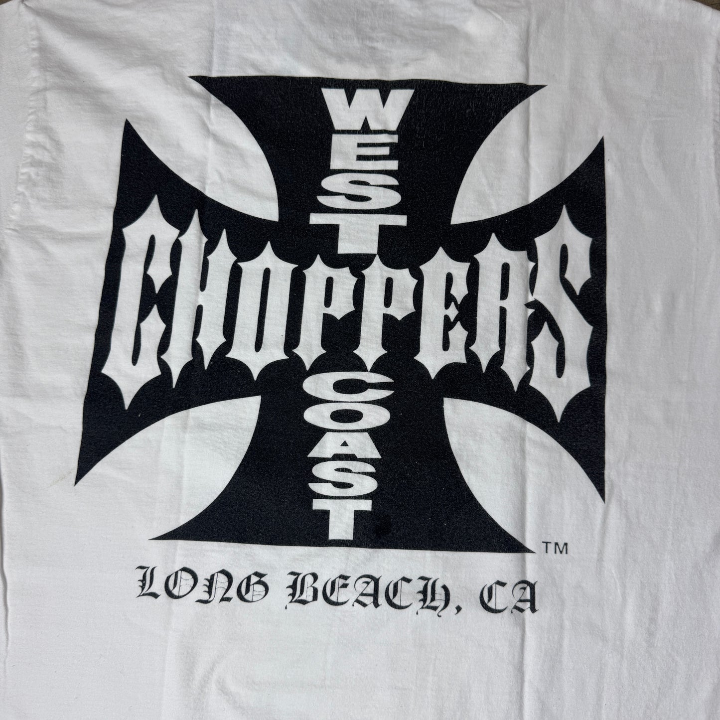 (L) Choppers Biker Big Logo T-Shirt weiß
