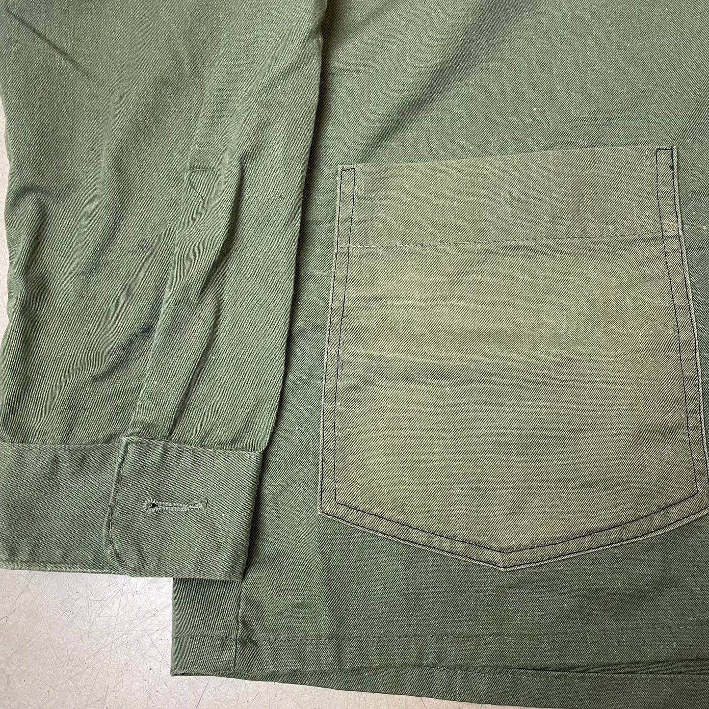 (L-XL) 1980s OG507 US Army Hemd grün