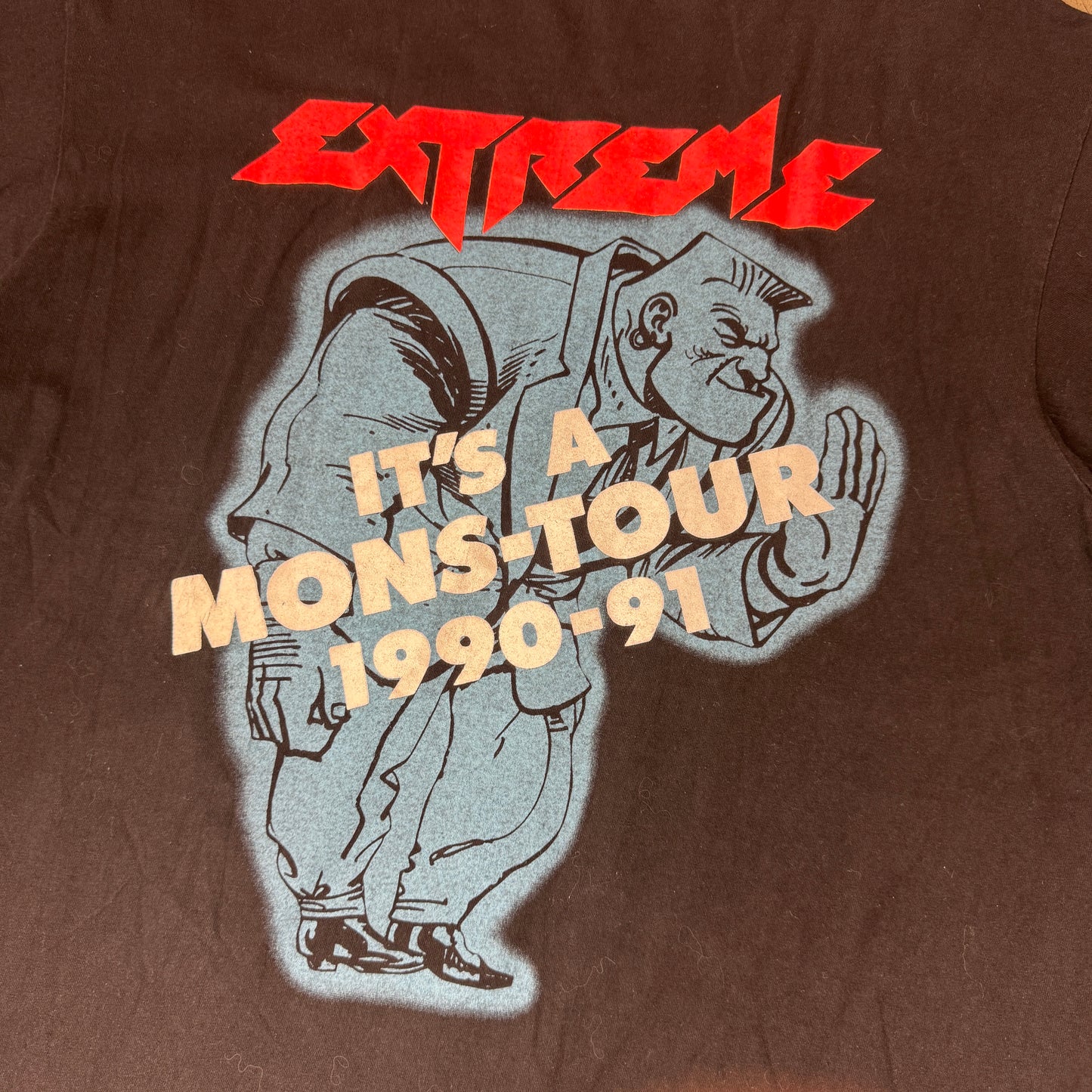 (XL) 1990-91 Extreme Mons-Tour Band T-Shirt Single Stitch schwarz Hanes