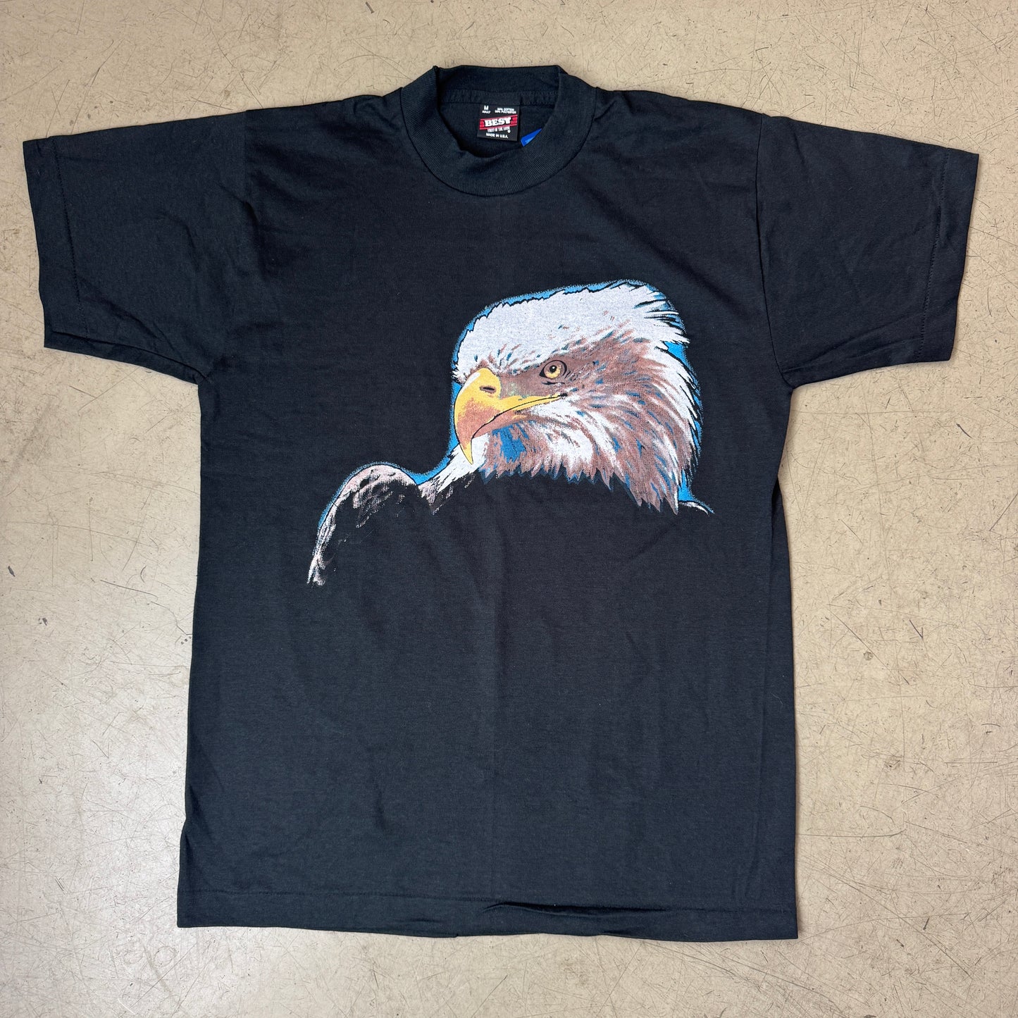 (M) 1990s Single Stitch Eagle T-Shirt Best by Fruit of the Loom