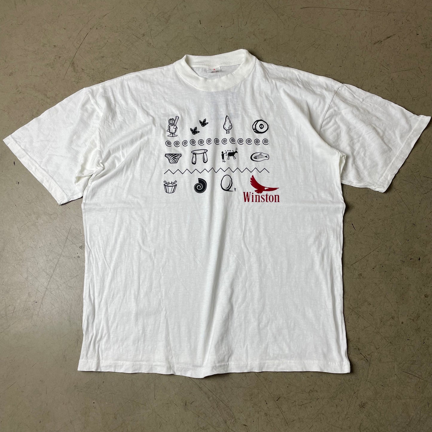 (XXL) Winston Print Tshirt weiß