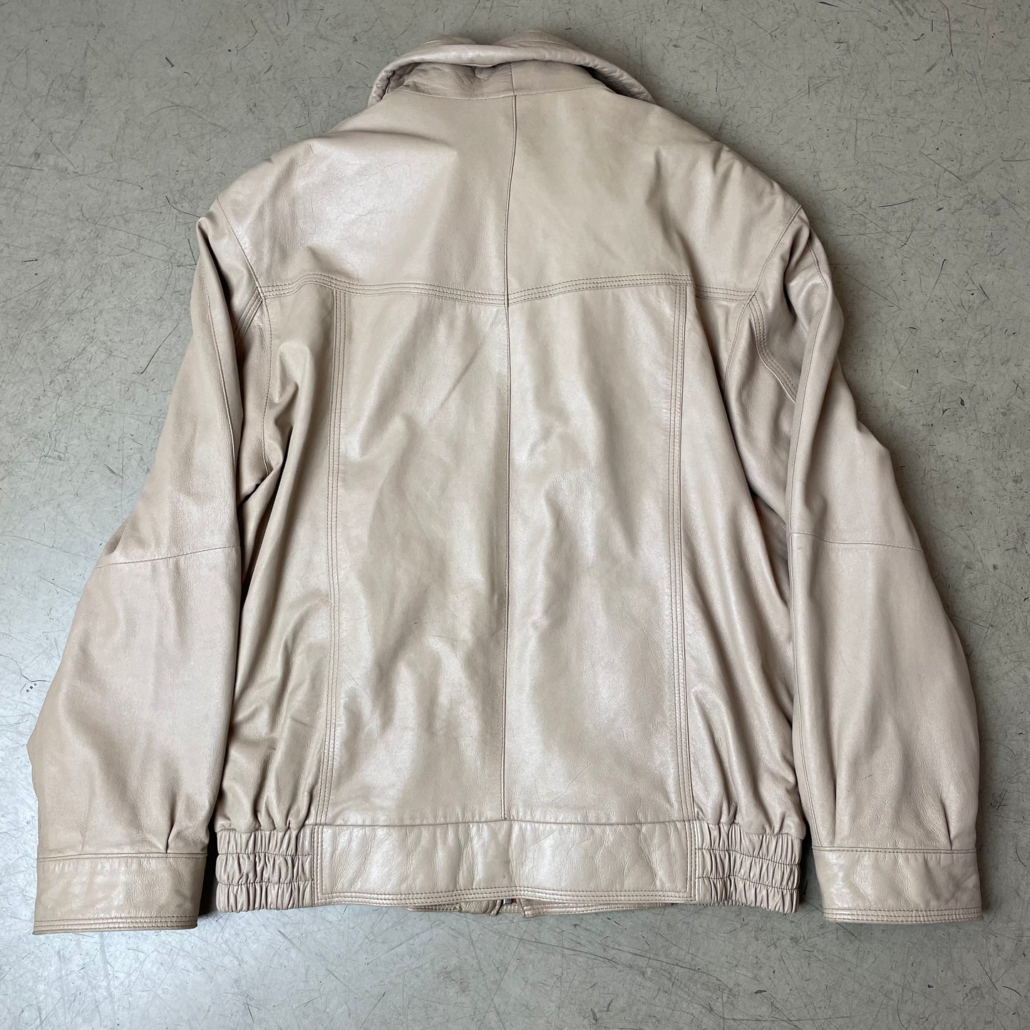 (M) Lederjacke beige