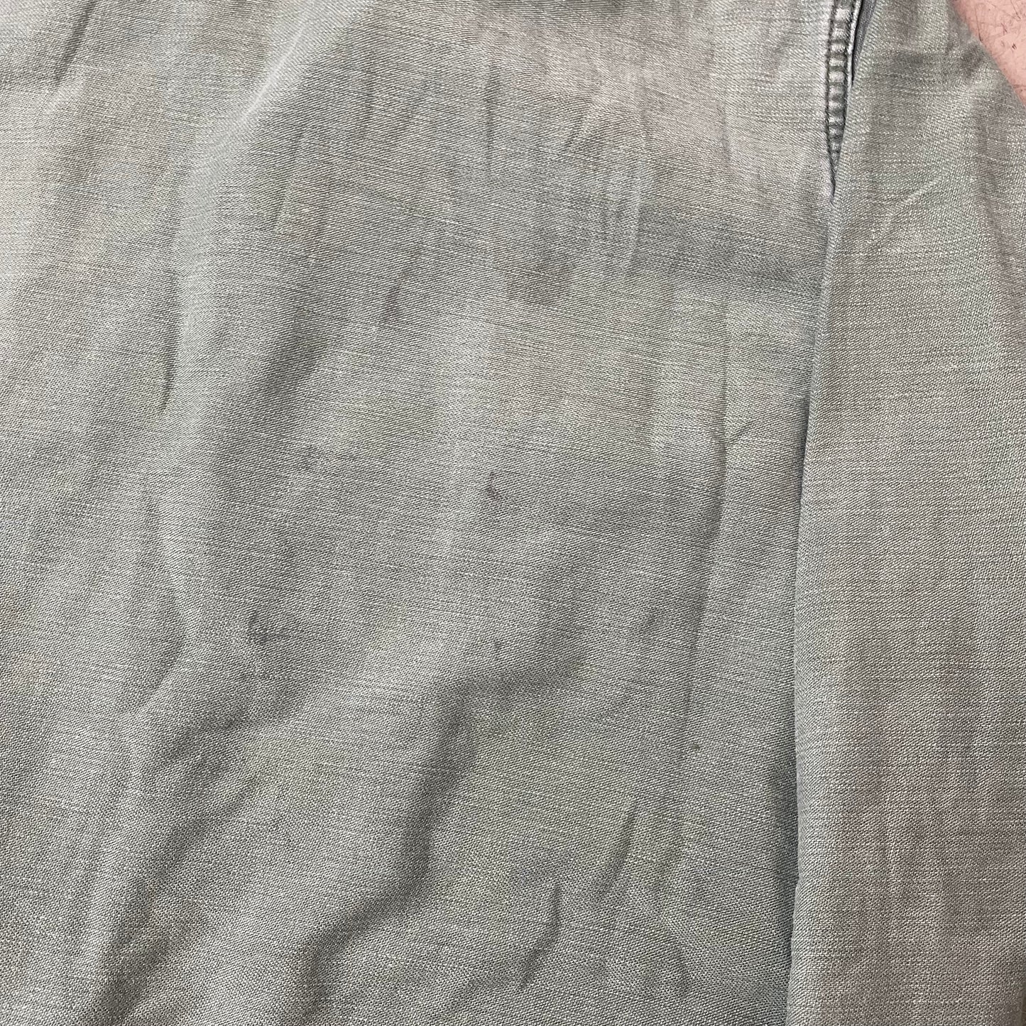 (S) 1970s OG107 Cotton Sateen Hemd US Army faded grün