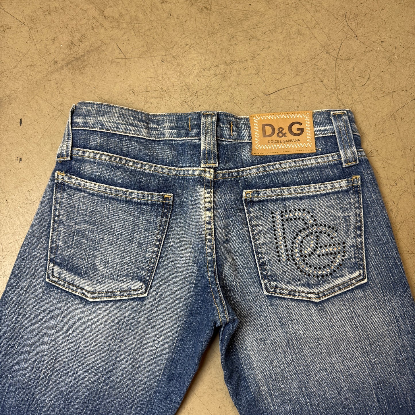 (S) 2000s Wmn Dolce & Gabbana Bootcut Jeanshose Faded Blau W29/L32
