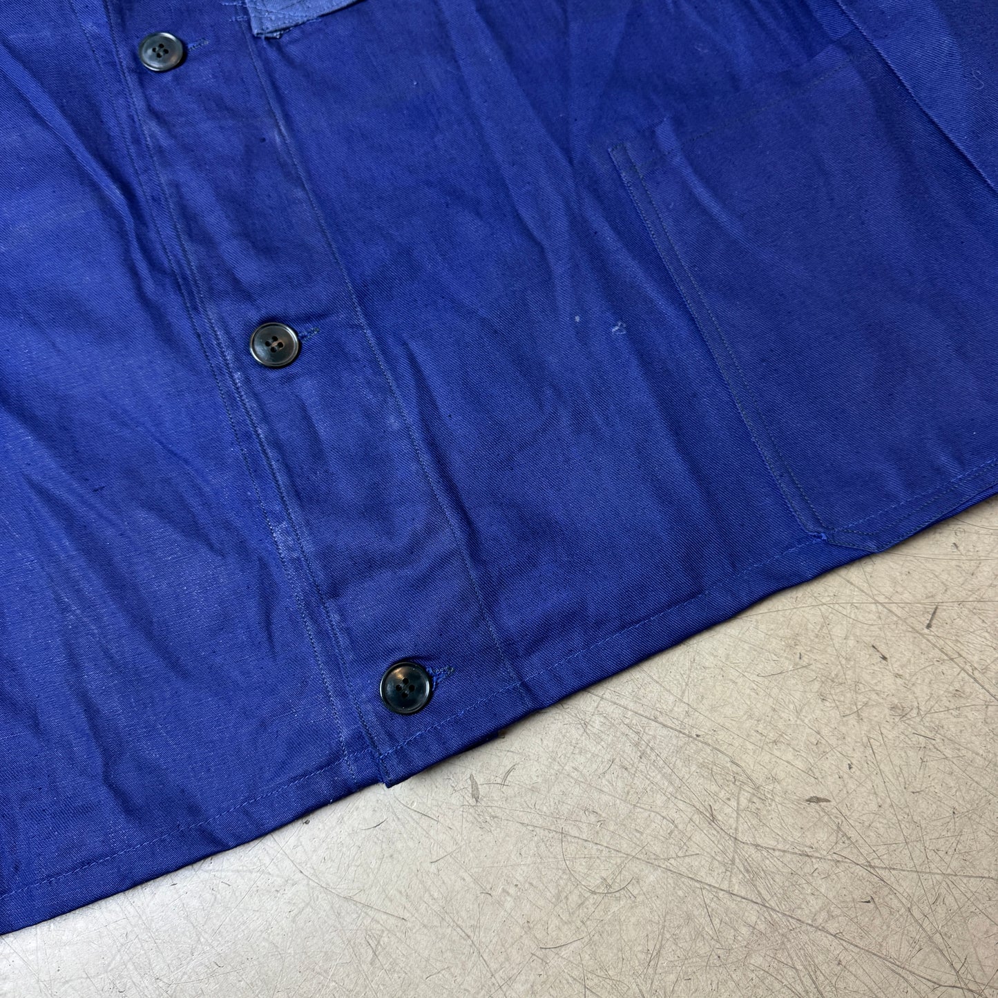 (XL-XXL) Repaired French Work Shirt blau