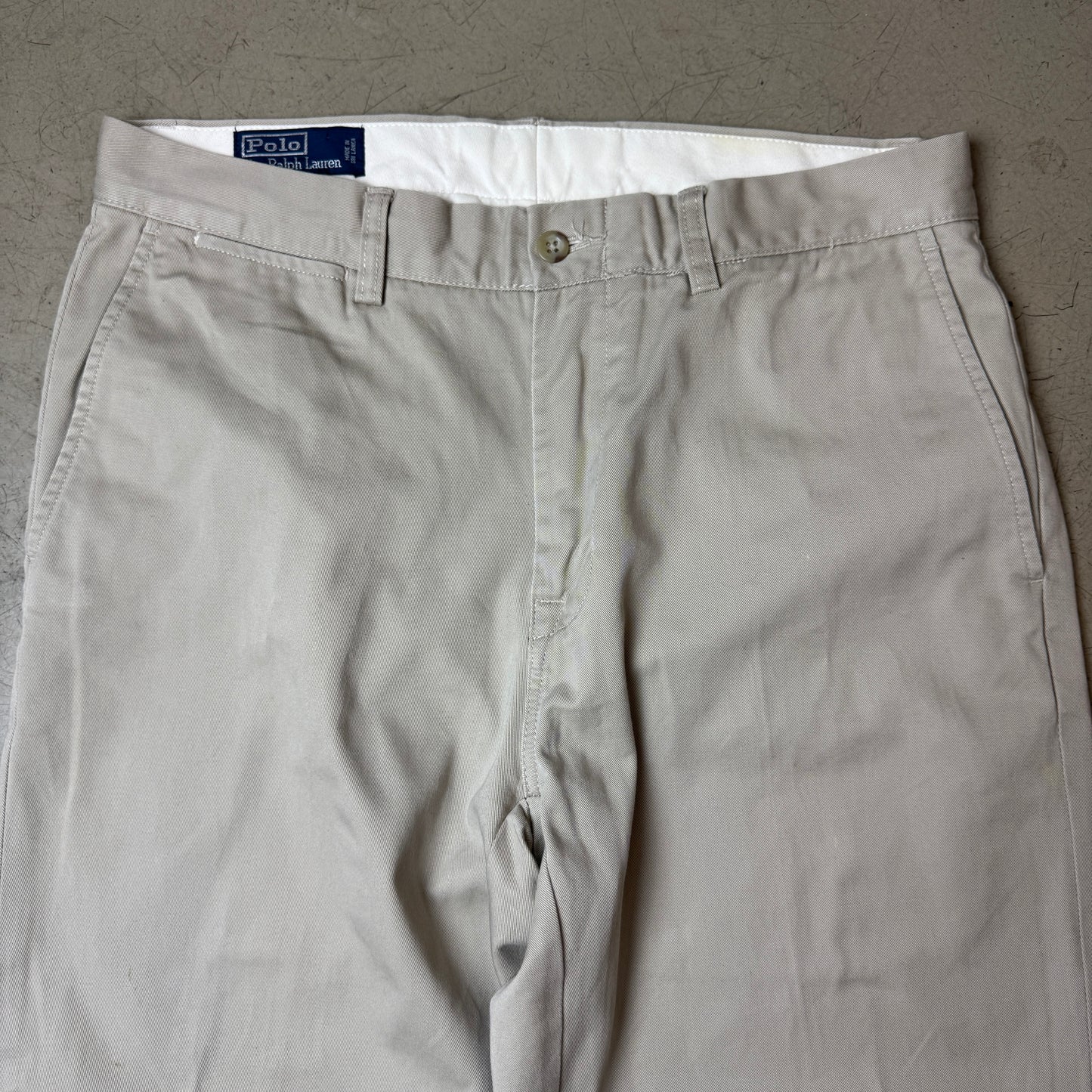 (L) Polo by Ralph Lauren Smith Pant Chino Stoffhose beige W33/L34
