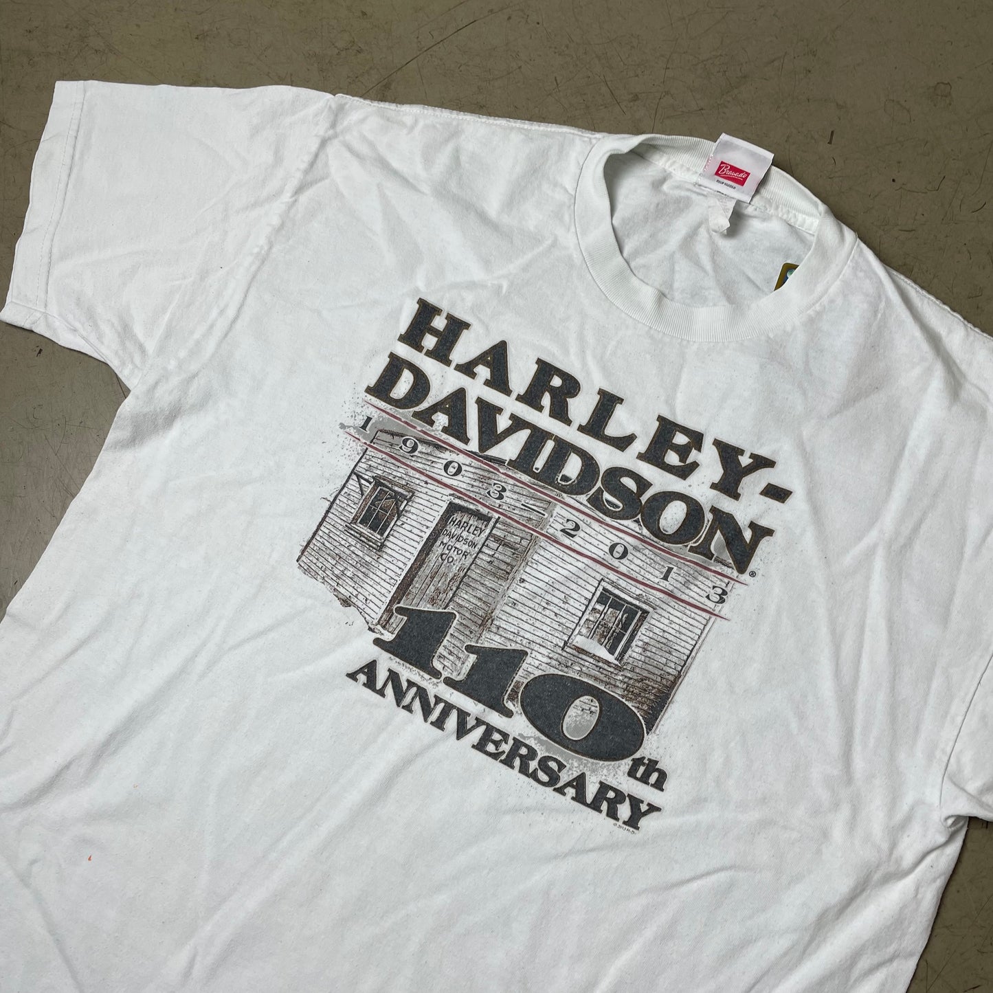 (XL) Harley Davidson 110th Anniversary Biker Tshirt weiß