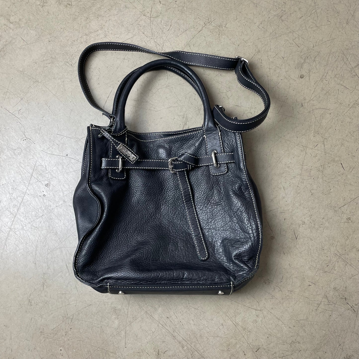 Abro Leder Handtasche Bag schwarz