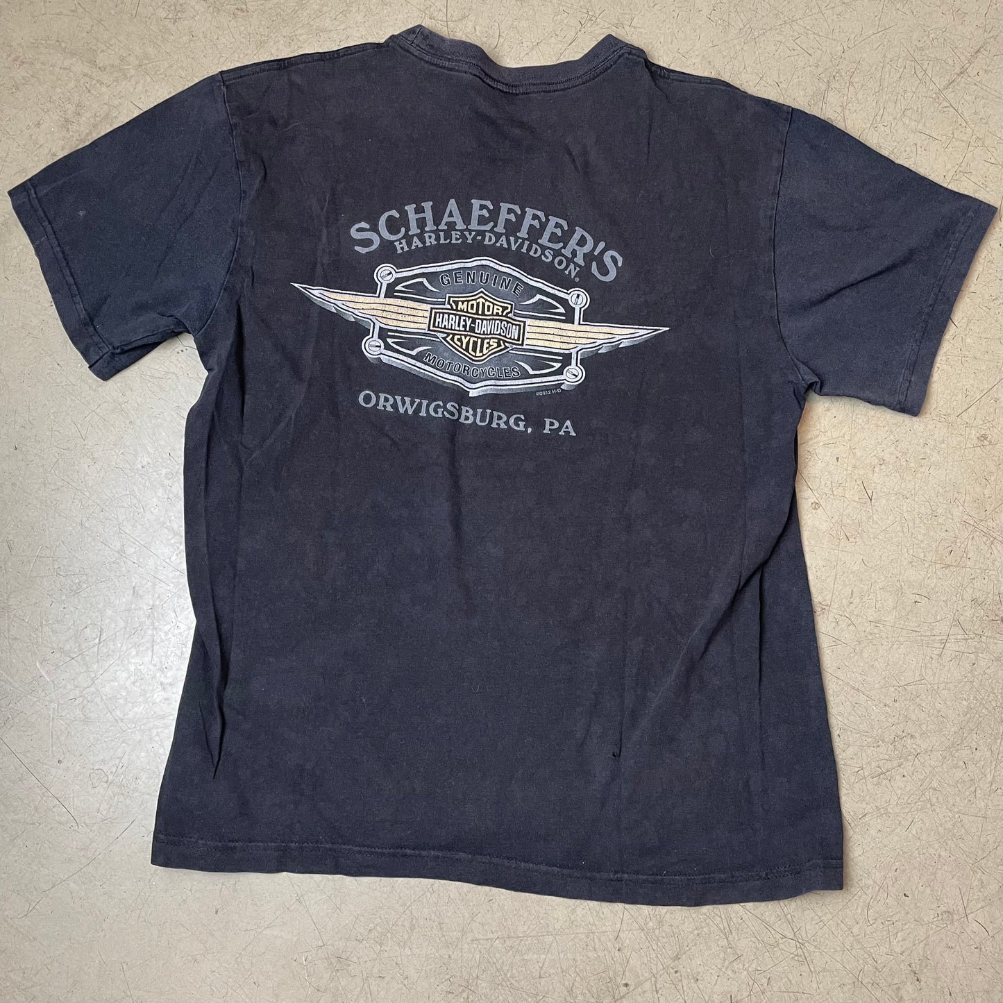 (L) 2012 Harley Davidson Orwigsburg Eagle Usa Tshirt schwarz