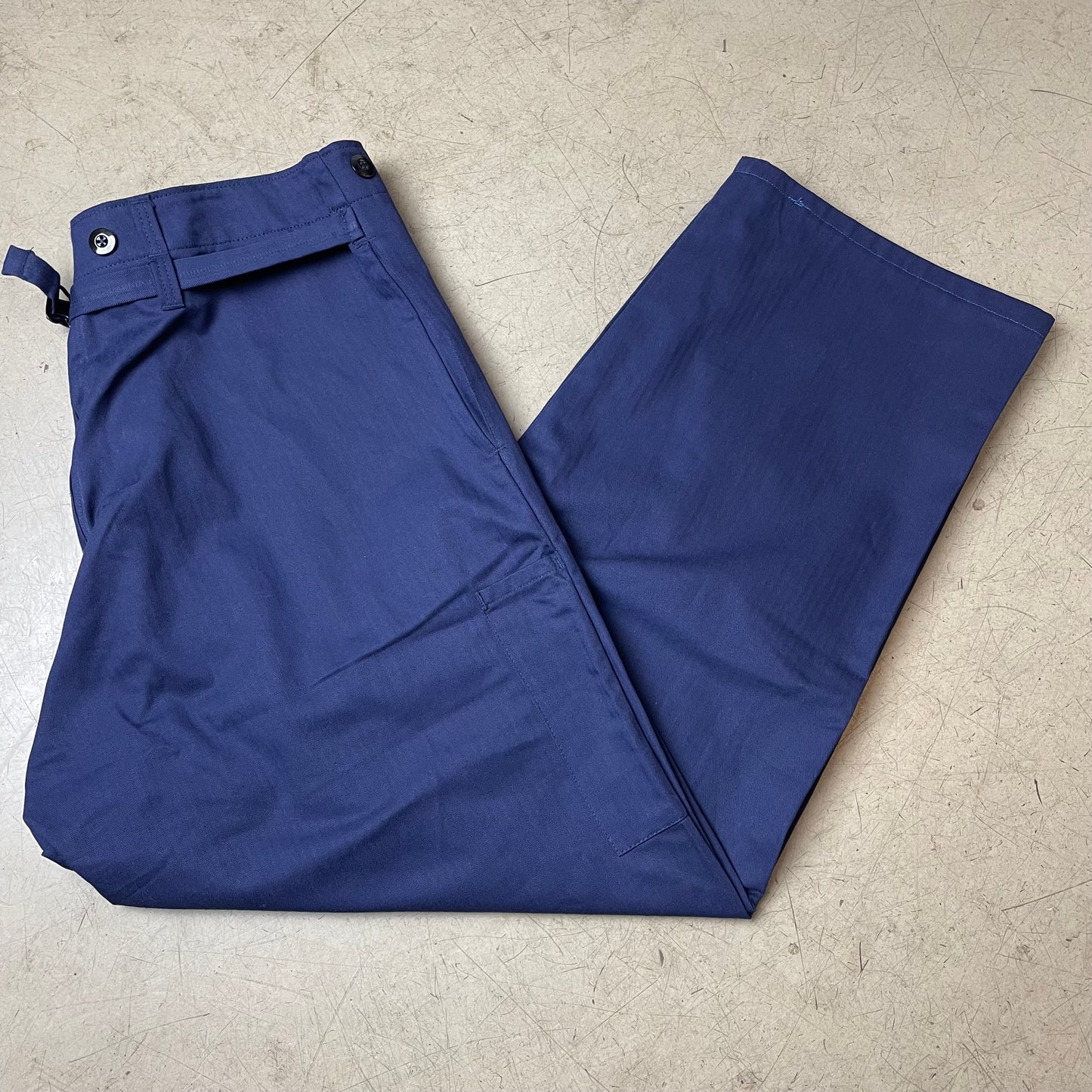 (XL) Vintage European Work Pants Blau French verstellbar