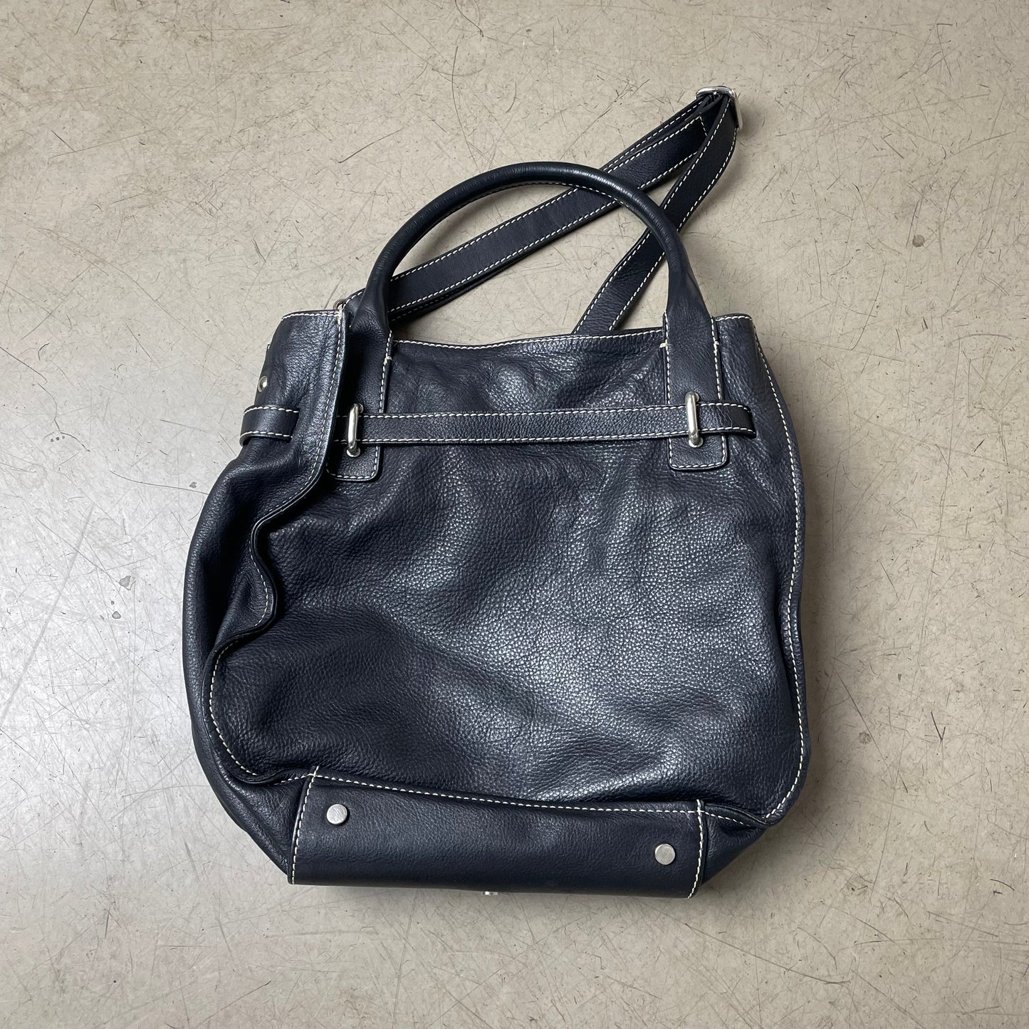 Abro Leder Handtasche Bag schwarz