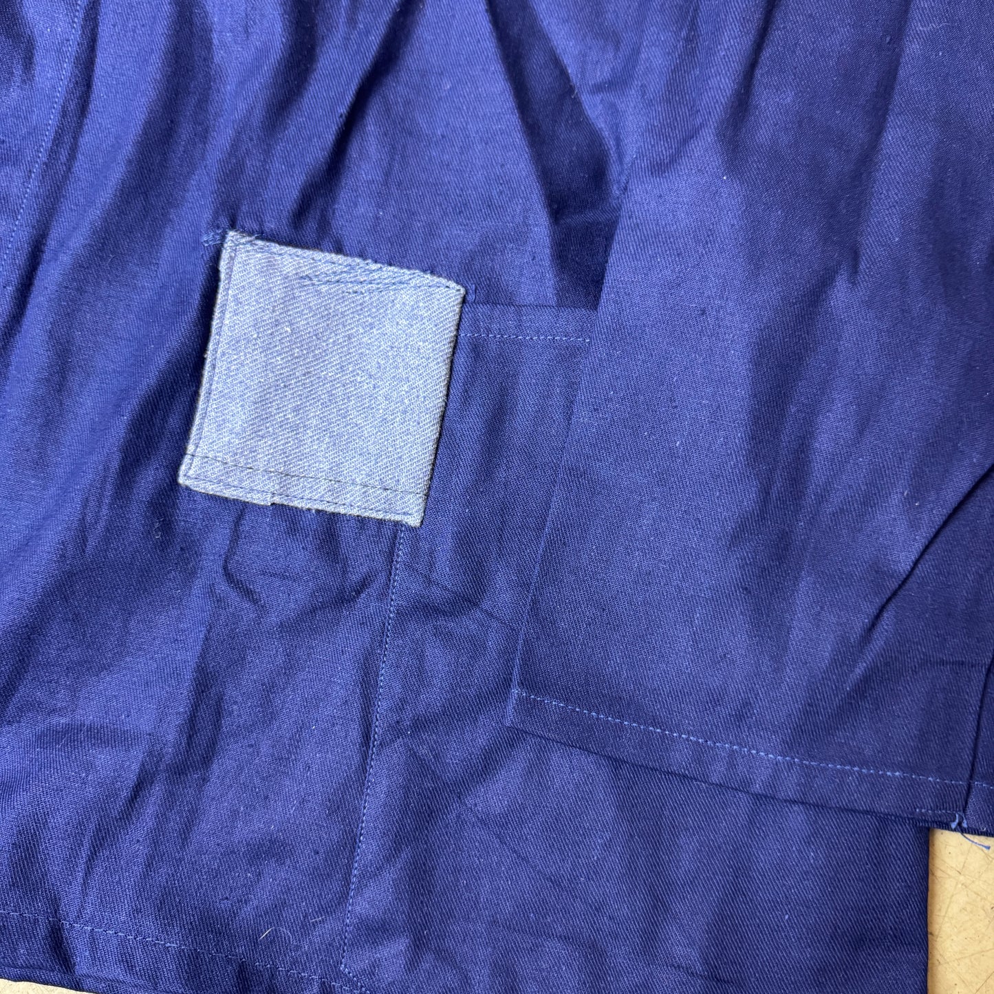 (XXL) Repaired French Work Shirt blau