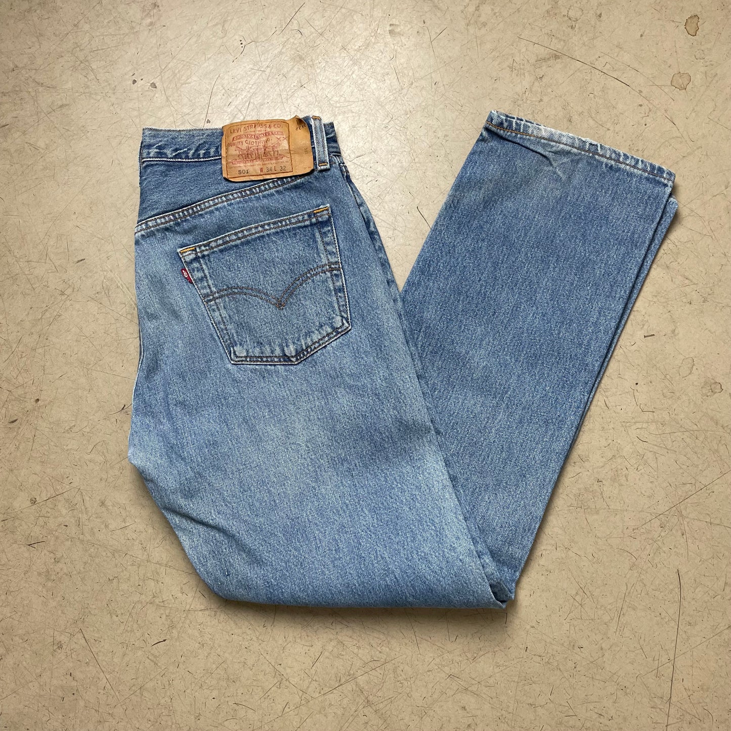 (L) Levi’s 501 Jeanshose hellblau W34L32