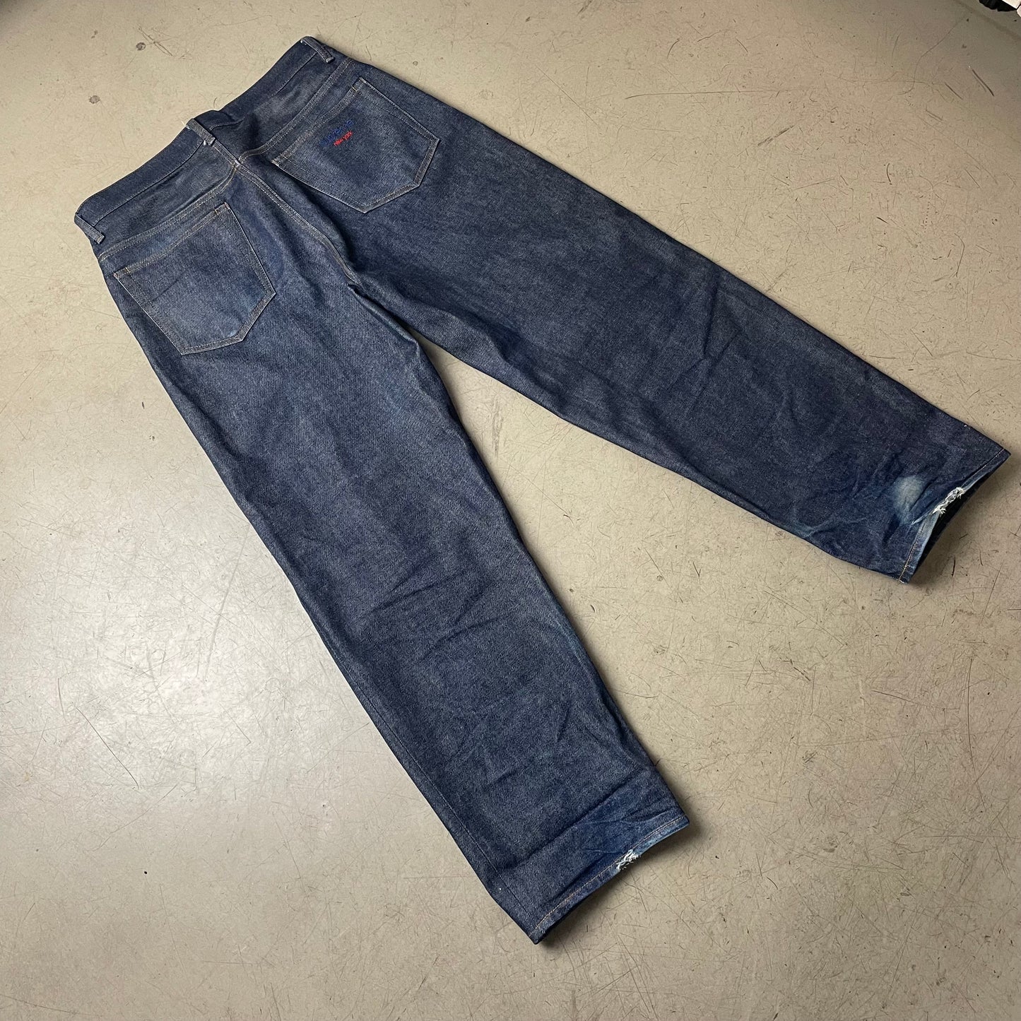 (L) Supreme Selvedge Selvage Denim Jeanshose dunkelblau W30