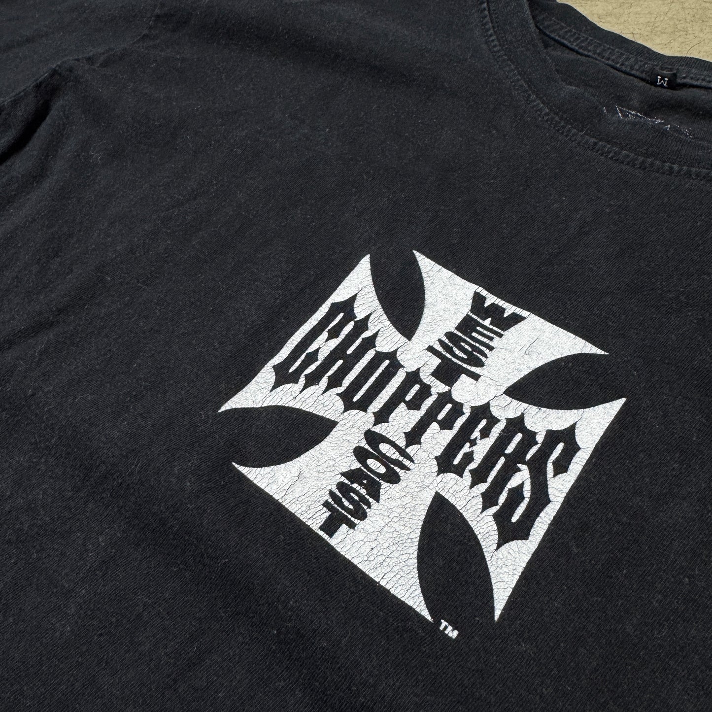 (M) Faded Choppers Big Logo Biker T-Shirt