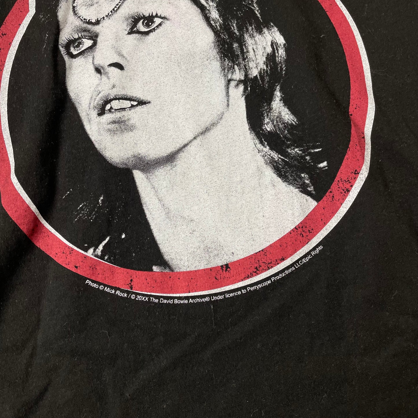 (M) 2021 Bowie Band Tshirt schwarz rot weiß