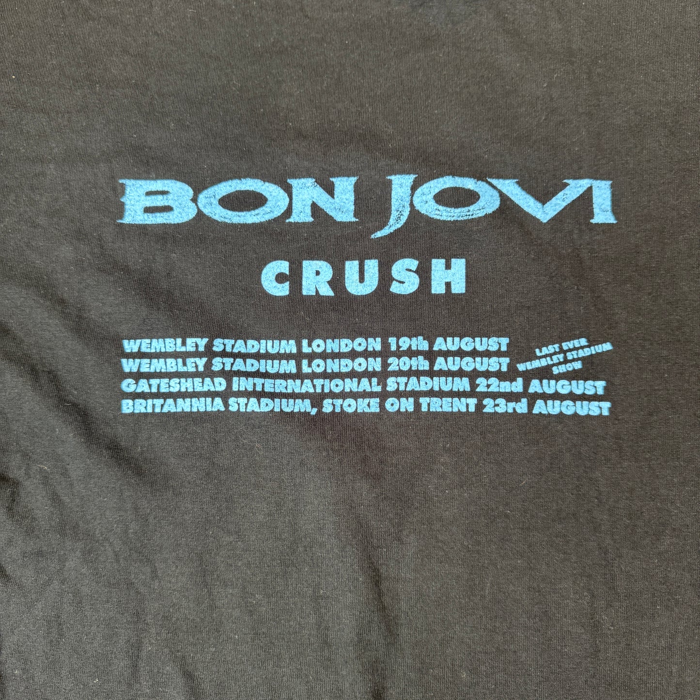 (L) Vintage Bon Jovi Crush Tour T-Shirt Faded black