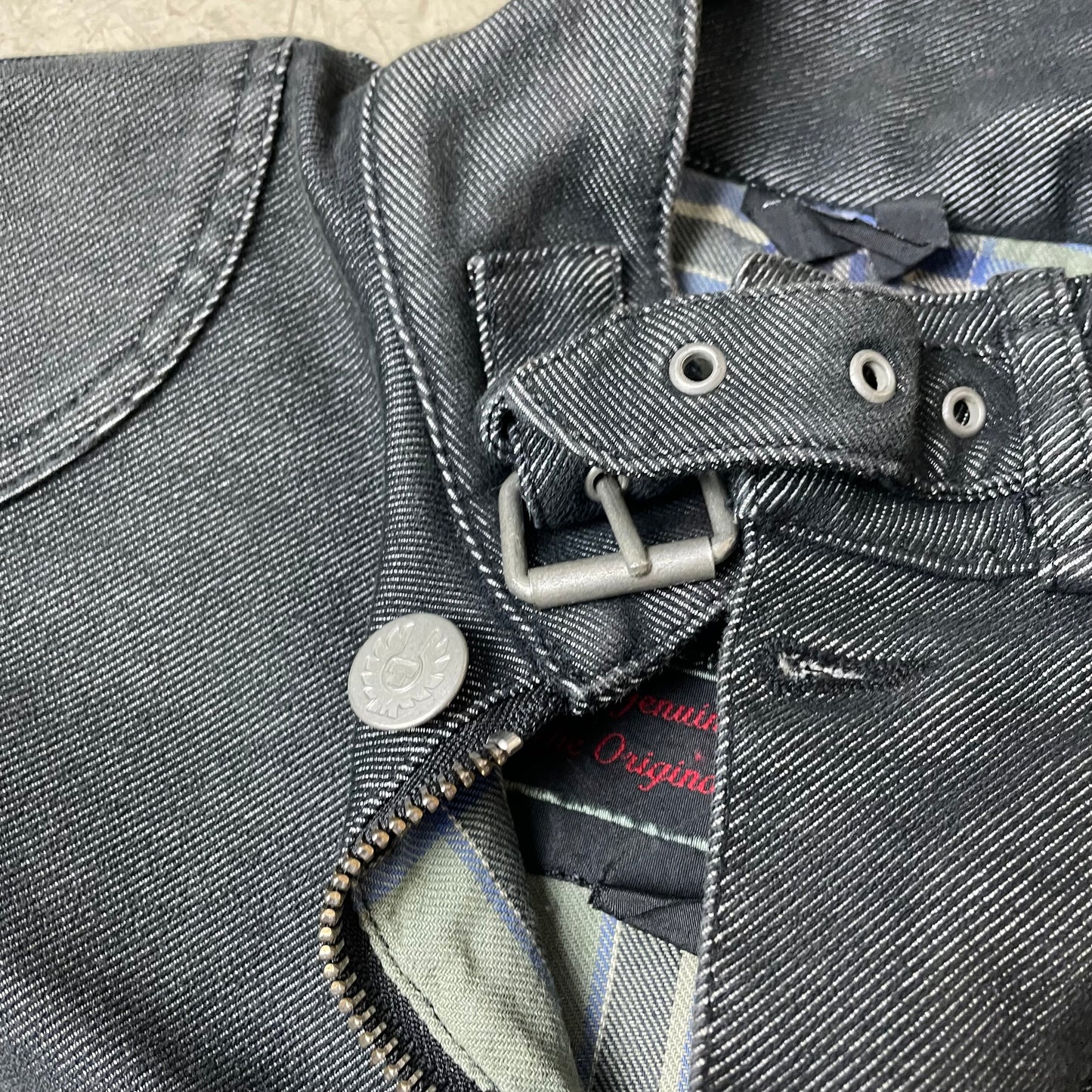 (S) Belstaff Wmn Denim Racing Jacket Navy blau grau