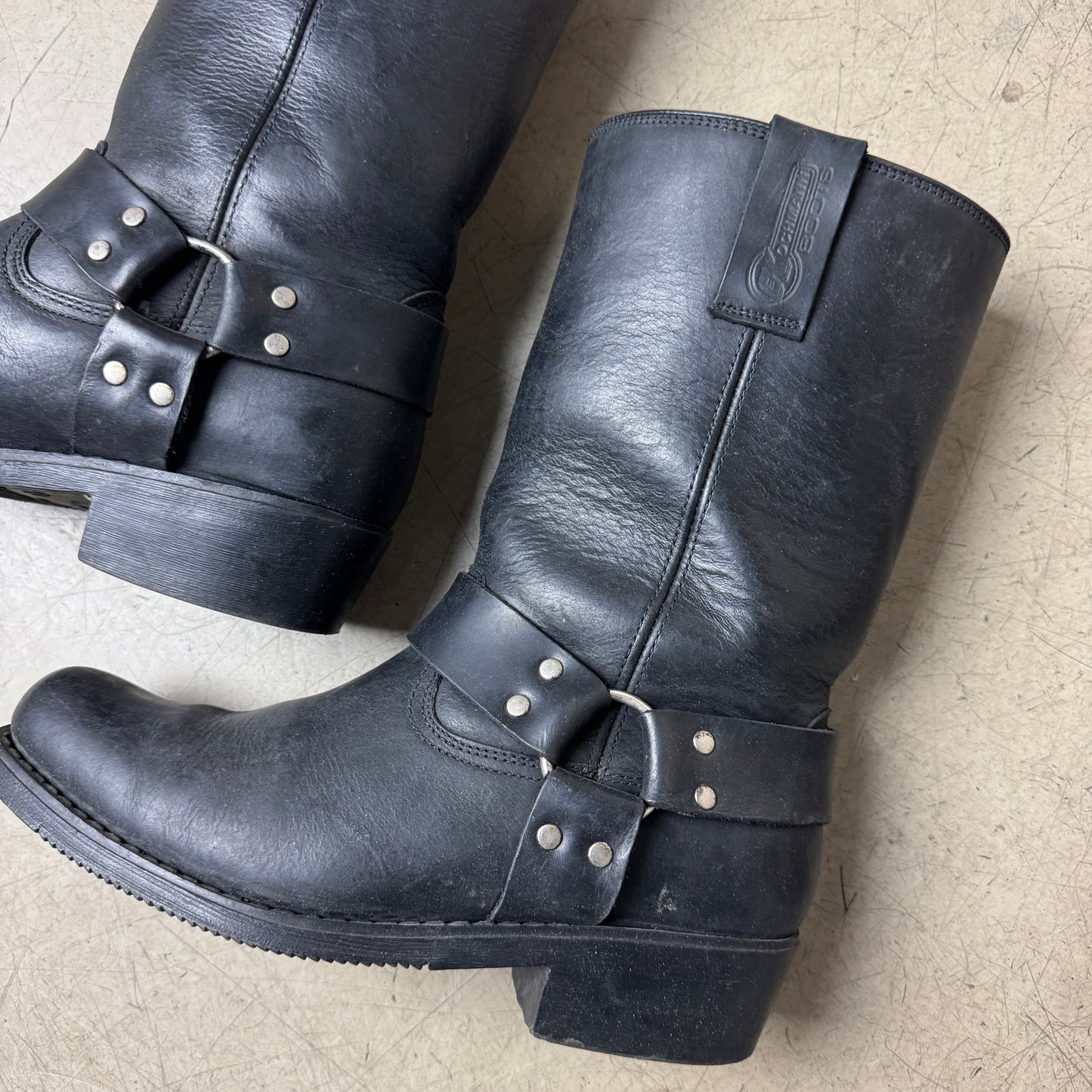 (43) Biker Leder Stiefel