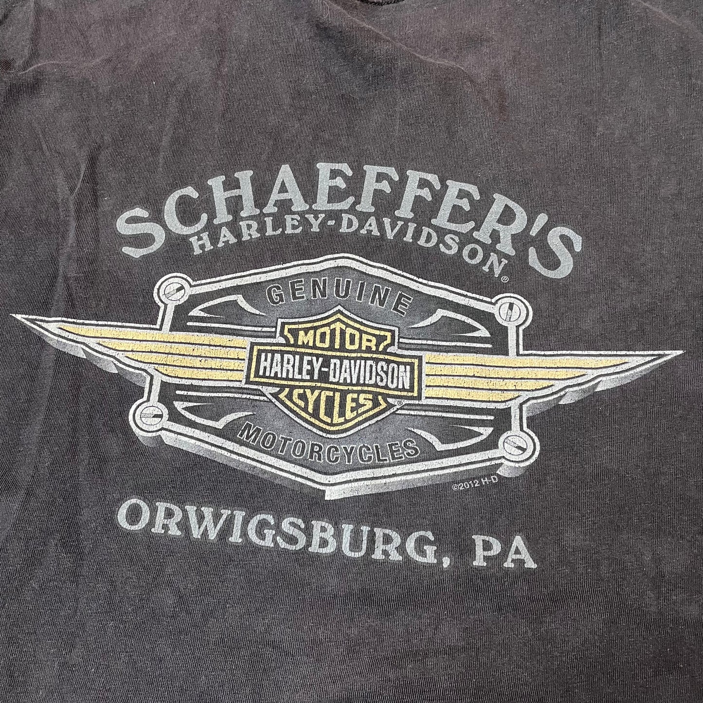 (L) 2012 Harley Davidson Orwigsburg Eagle Usa Tshirt schwarz