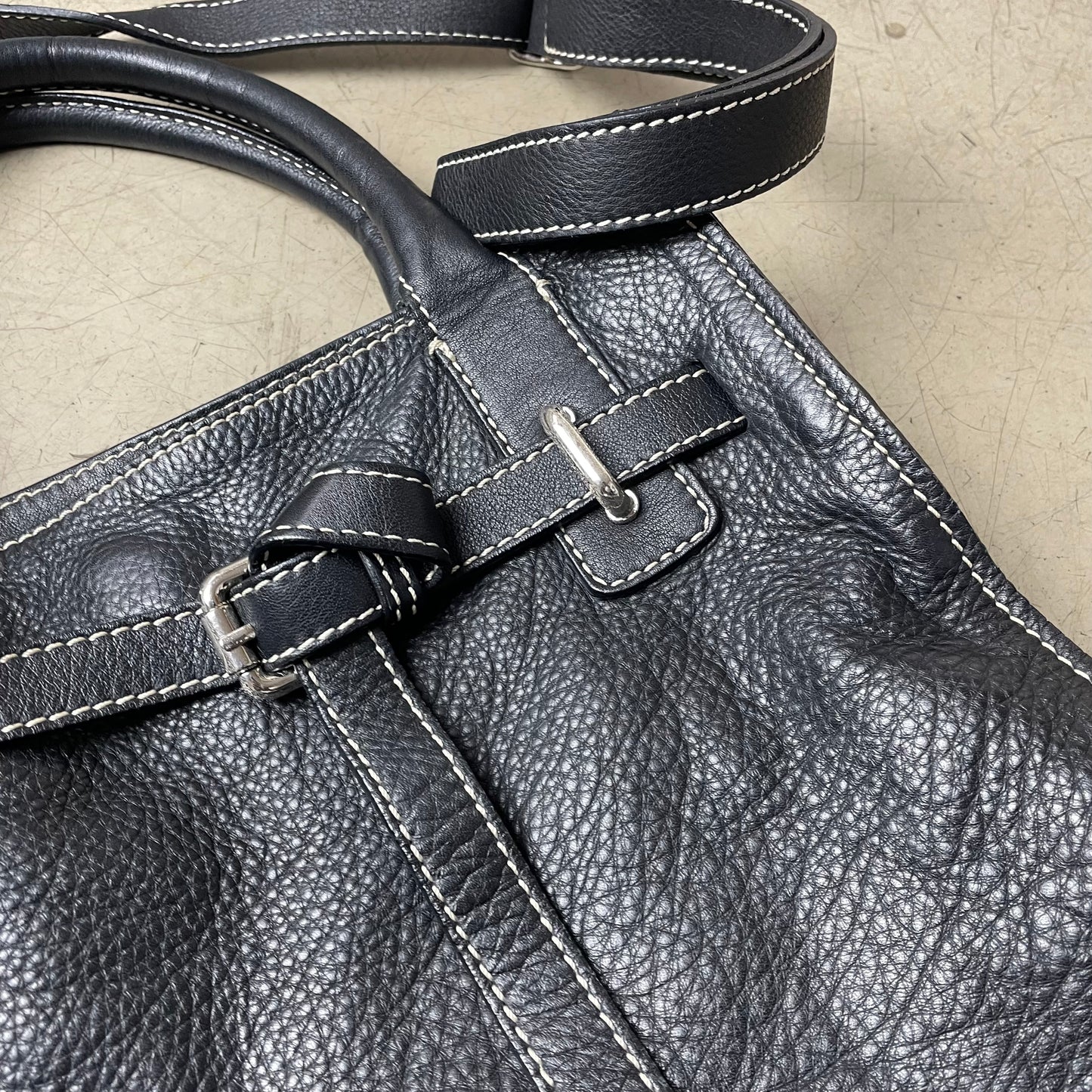 Abro Leder Handtasche Bag schwarz