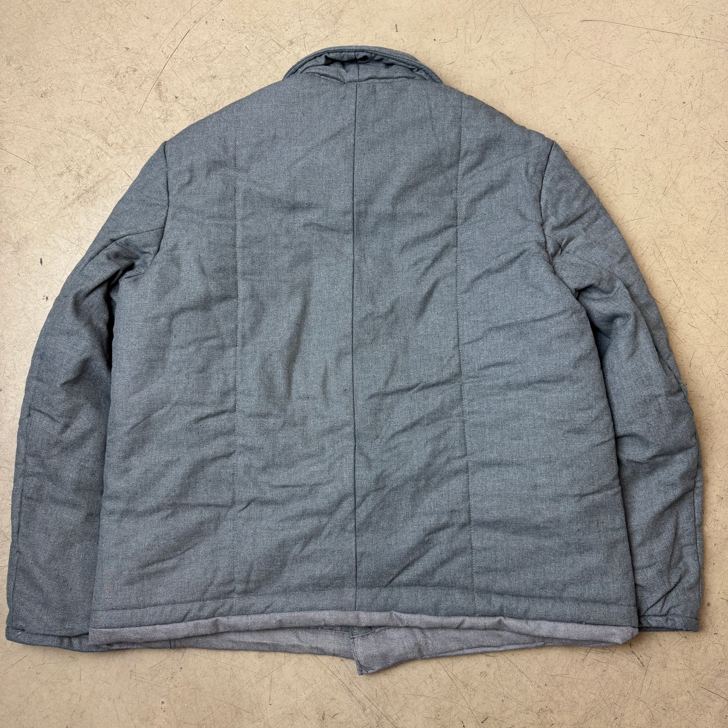 (L) 1980s Padded French Work Jacket Grau