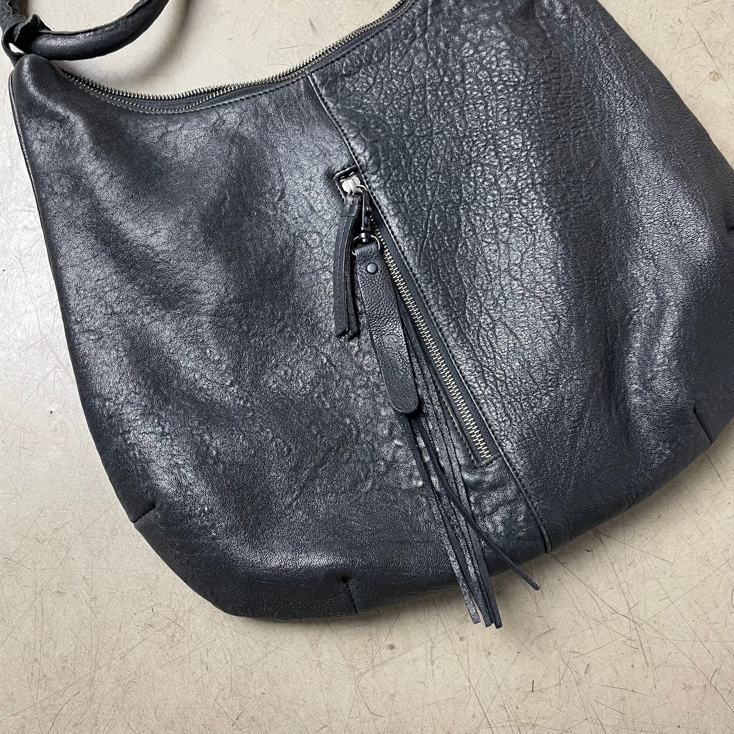 Legend Leder Side Bag Tote Bag Tasche schwarz