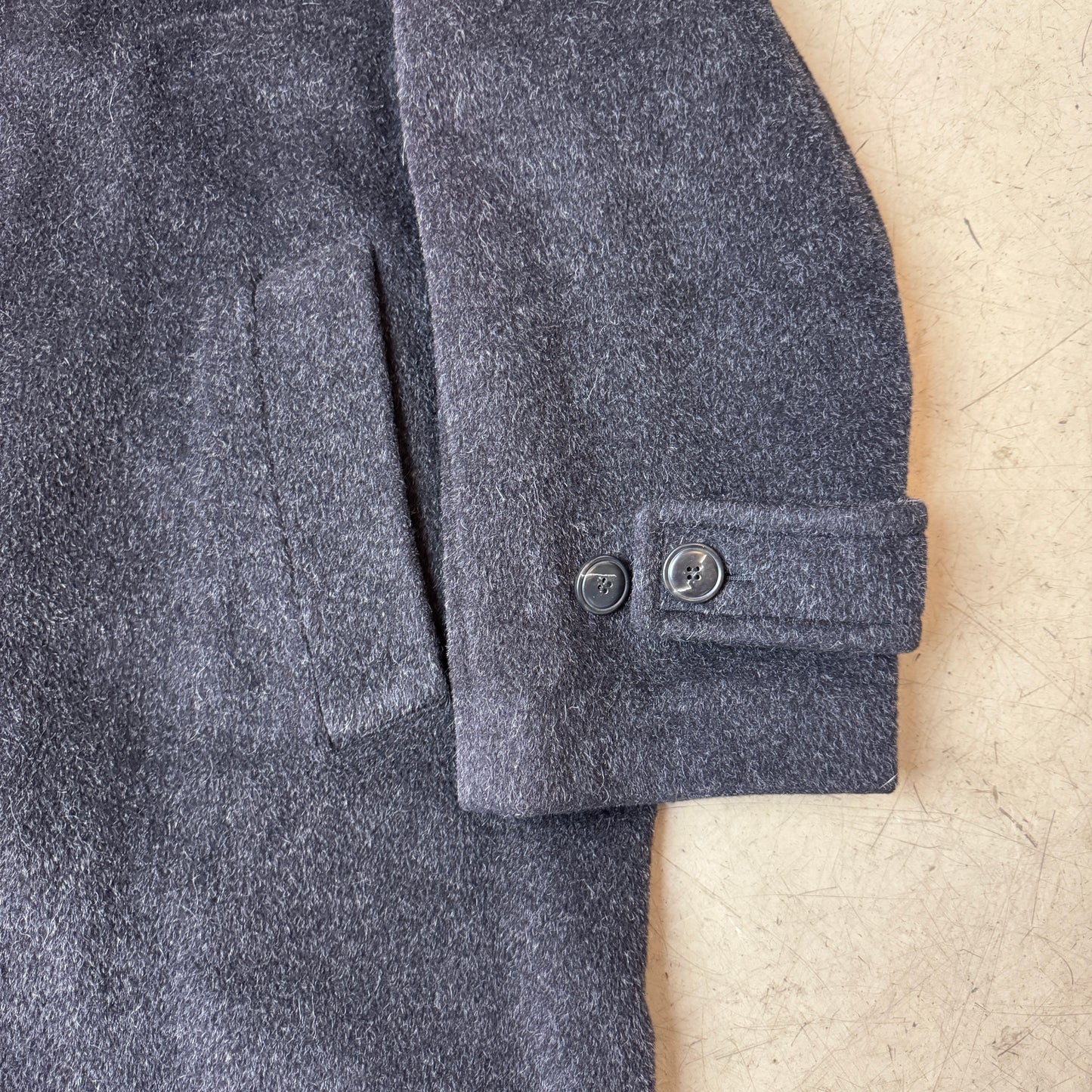 (XL) Hugo Boss Wollmantel grau Schurwolle Alpaka Herren 54