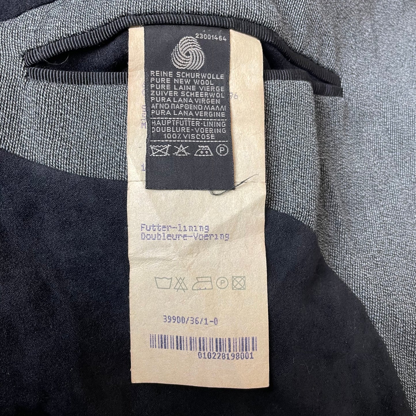 (XL) Vintage Yves Saint Laurent Homme Wollmantel Schurwolle grau Gr.50