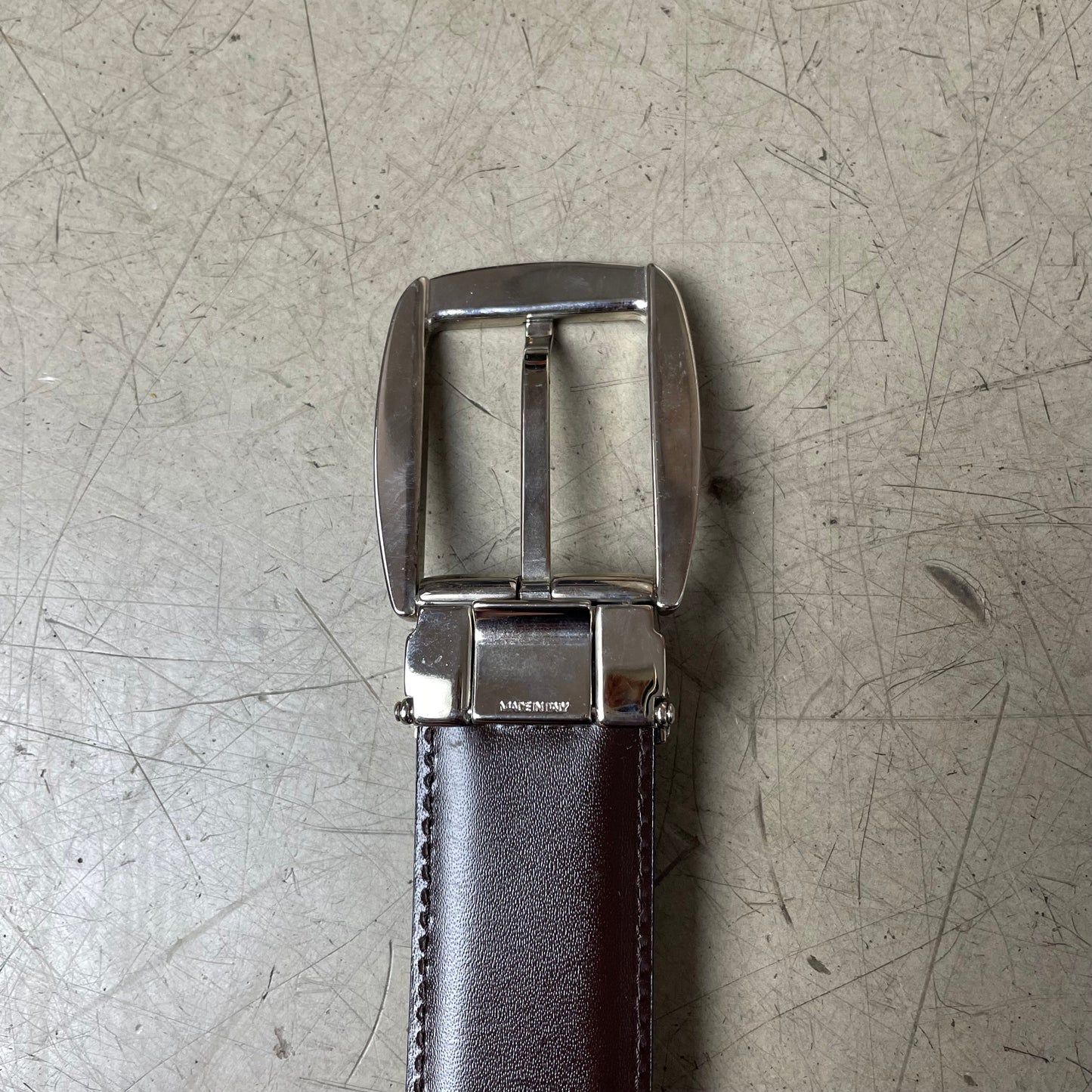Aigner Wendebar Ledergürtel schwarz braun 100cm