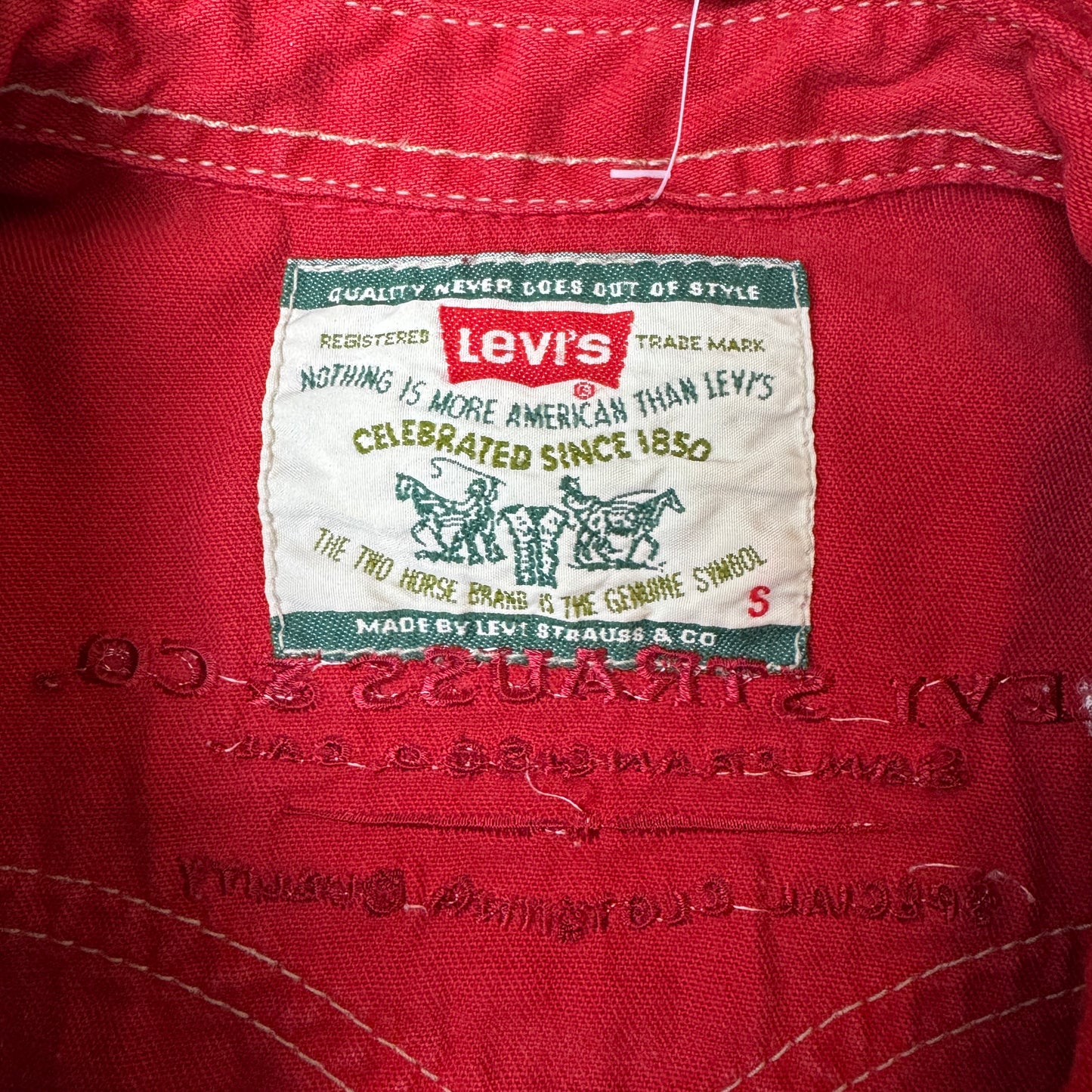 (S) 1990s Levi’s Jeanshemd Western rot
