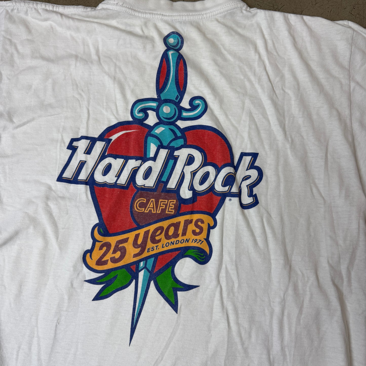 (XXL) Hard Rock Cafe 25 Years London Tshirt Heart & Dagger