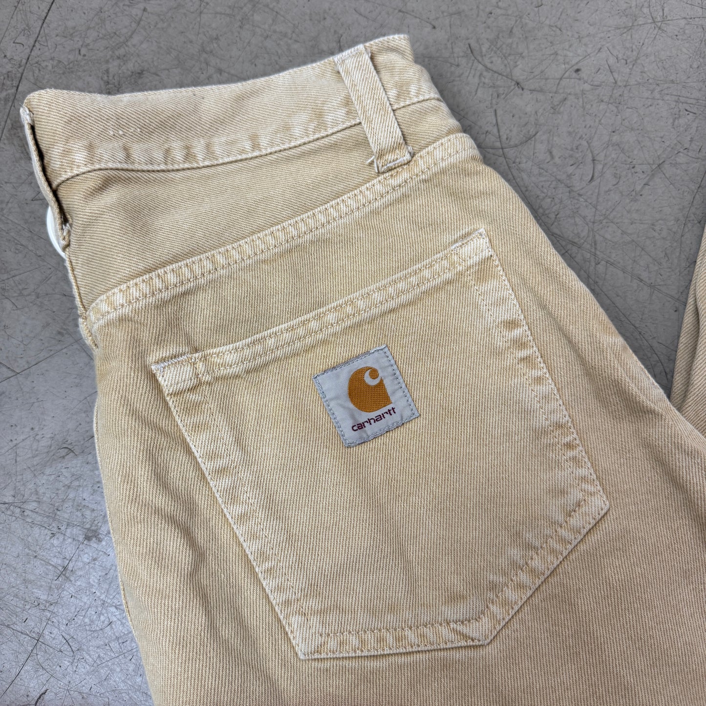 (S-M) Carhartt Jeanshose Beige W28
