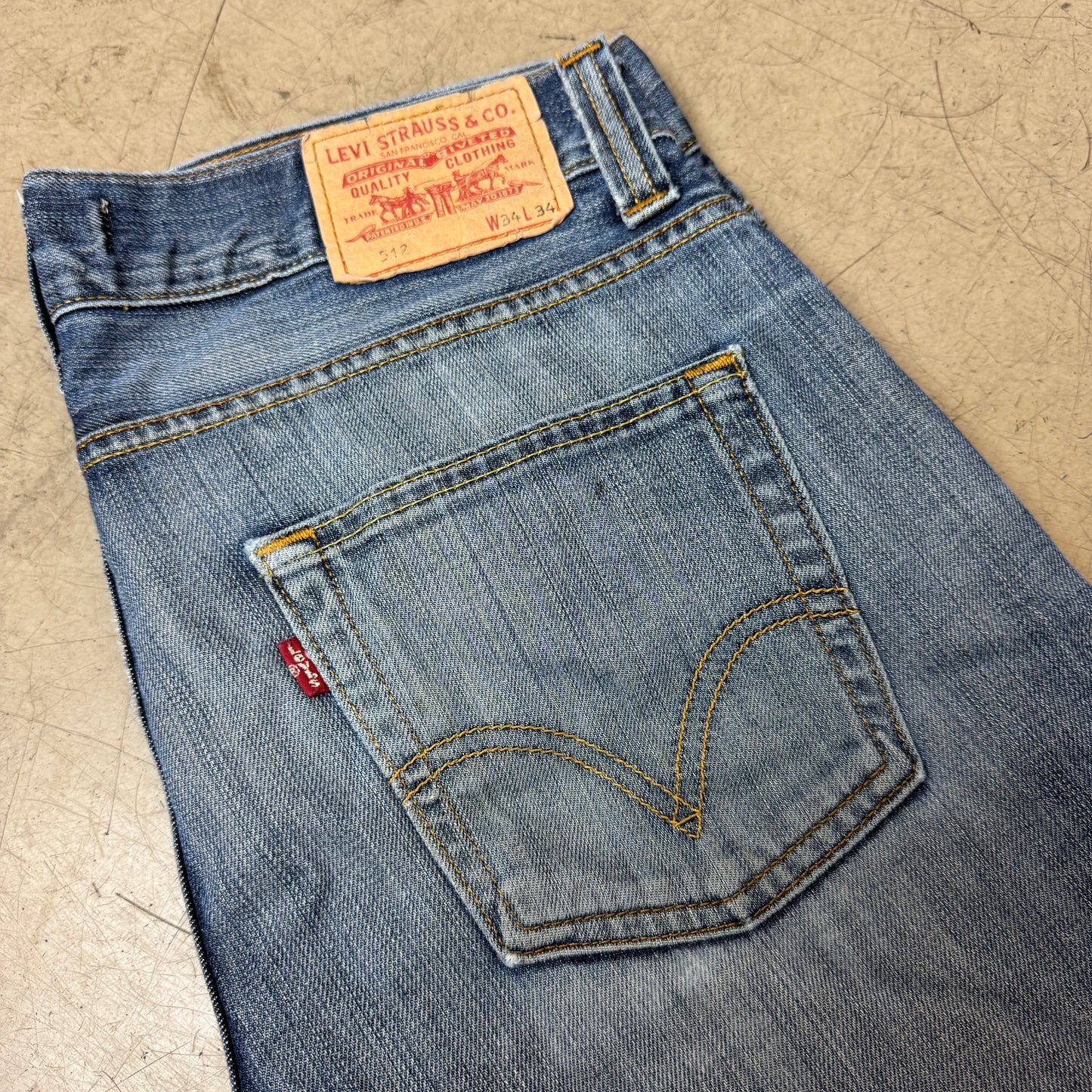 (L) Faded Levi’s 512 Bootcut Levi’s Jeanshose W34/L34