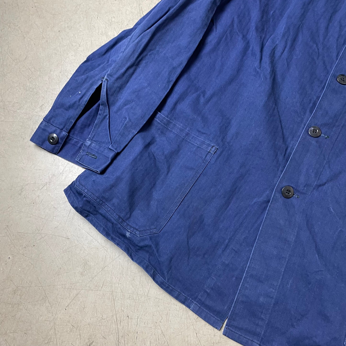 (XL) Vintage French Work Shirt Hemd blau