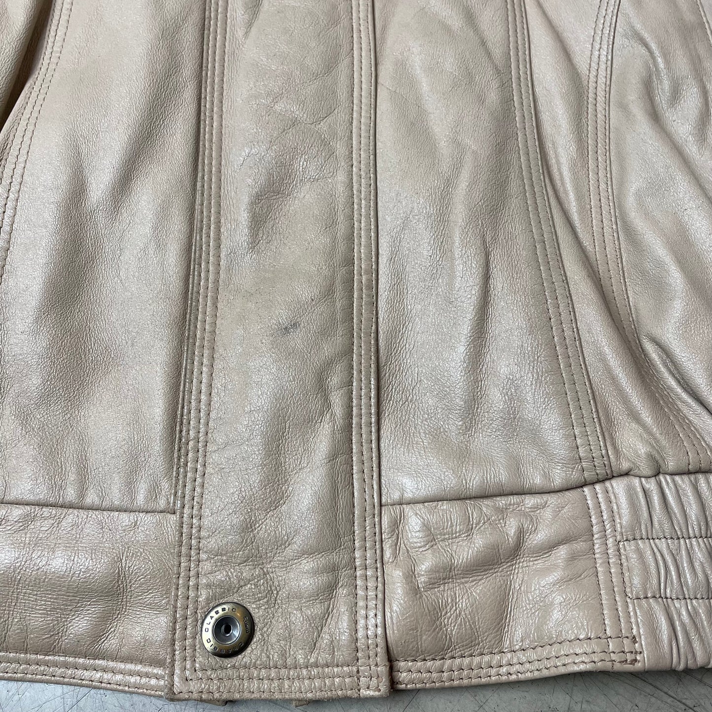 (M) Lederjacke beige