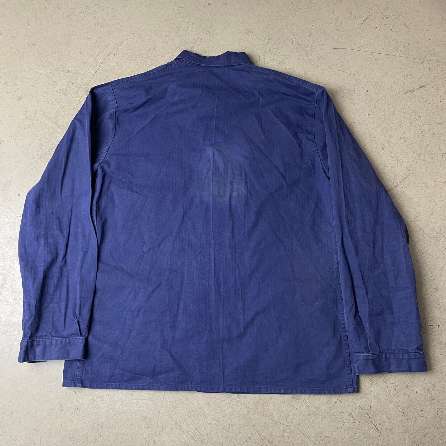 (L) French Work Shirt Yin Yang faded blau