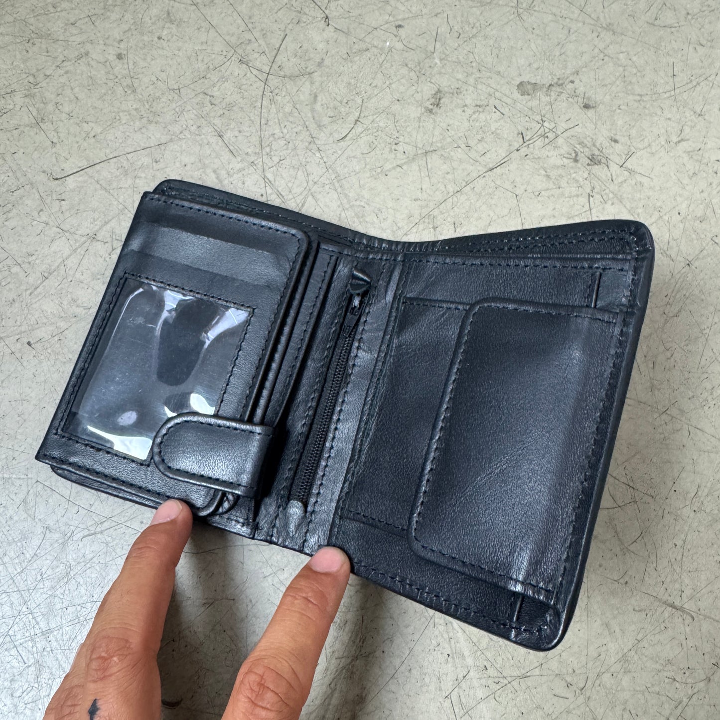 Cow Hide Kuhfell Leder Geldbeutel schwarz braun weiß