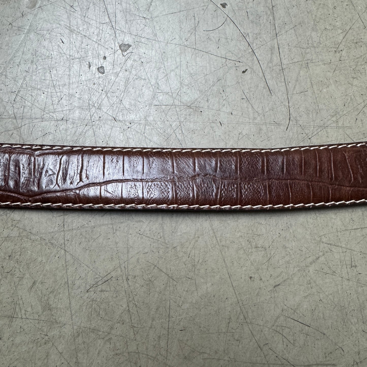 Vintage USA Independence Leder Gürtel dunkelbraun 114cm