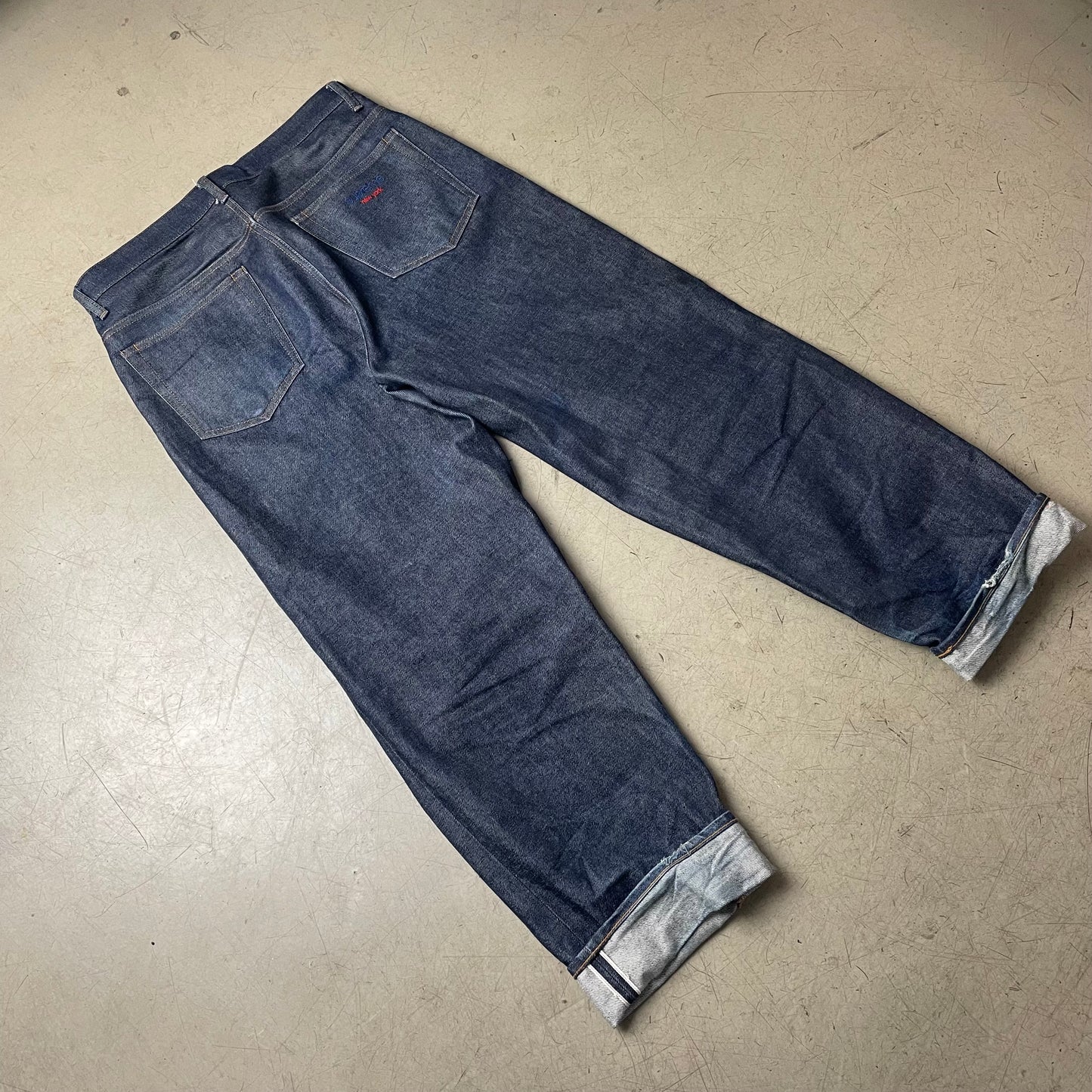 (L) Supreme Selvedge Selvage Denim Jeanshose dunkelblau W30