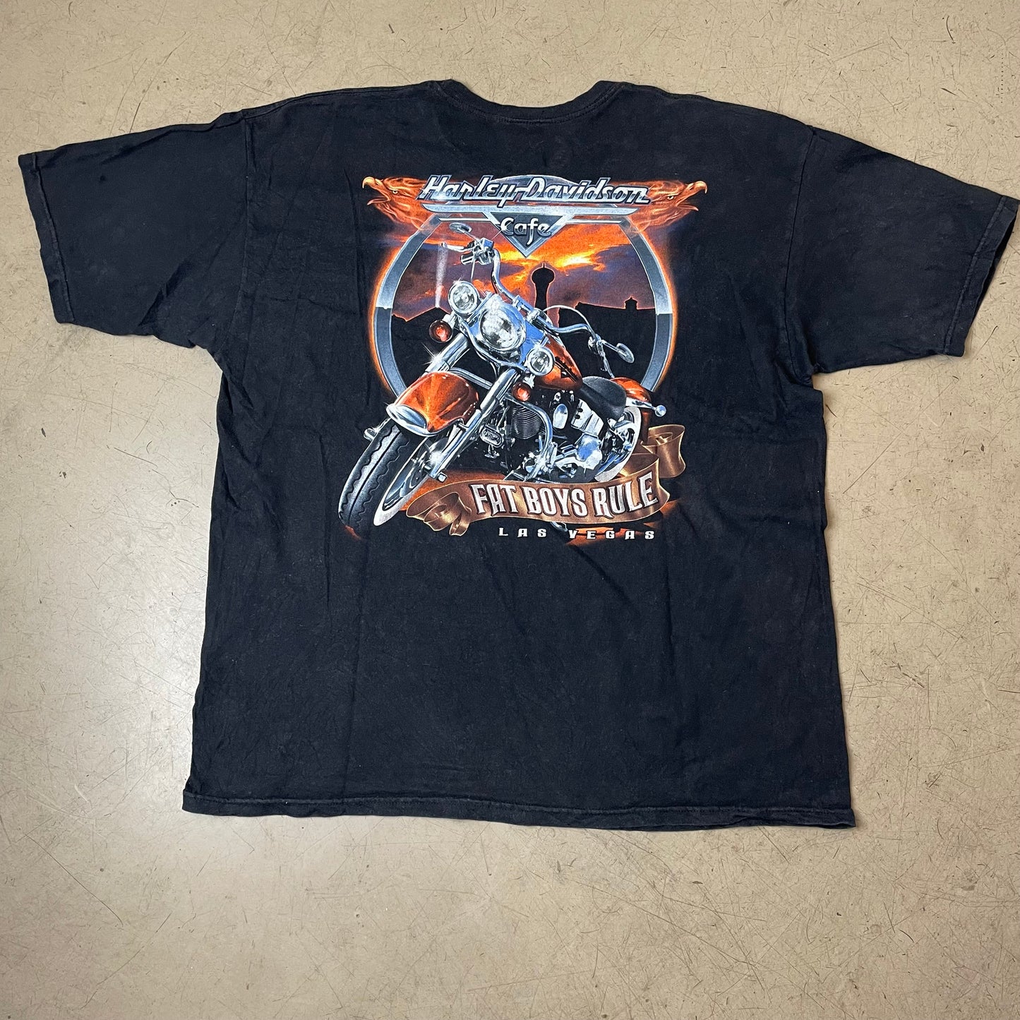 (XL) Harley Davidson Café Biker Tshirt schwarz Las Vegas
