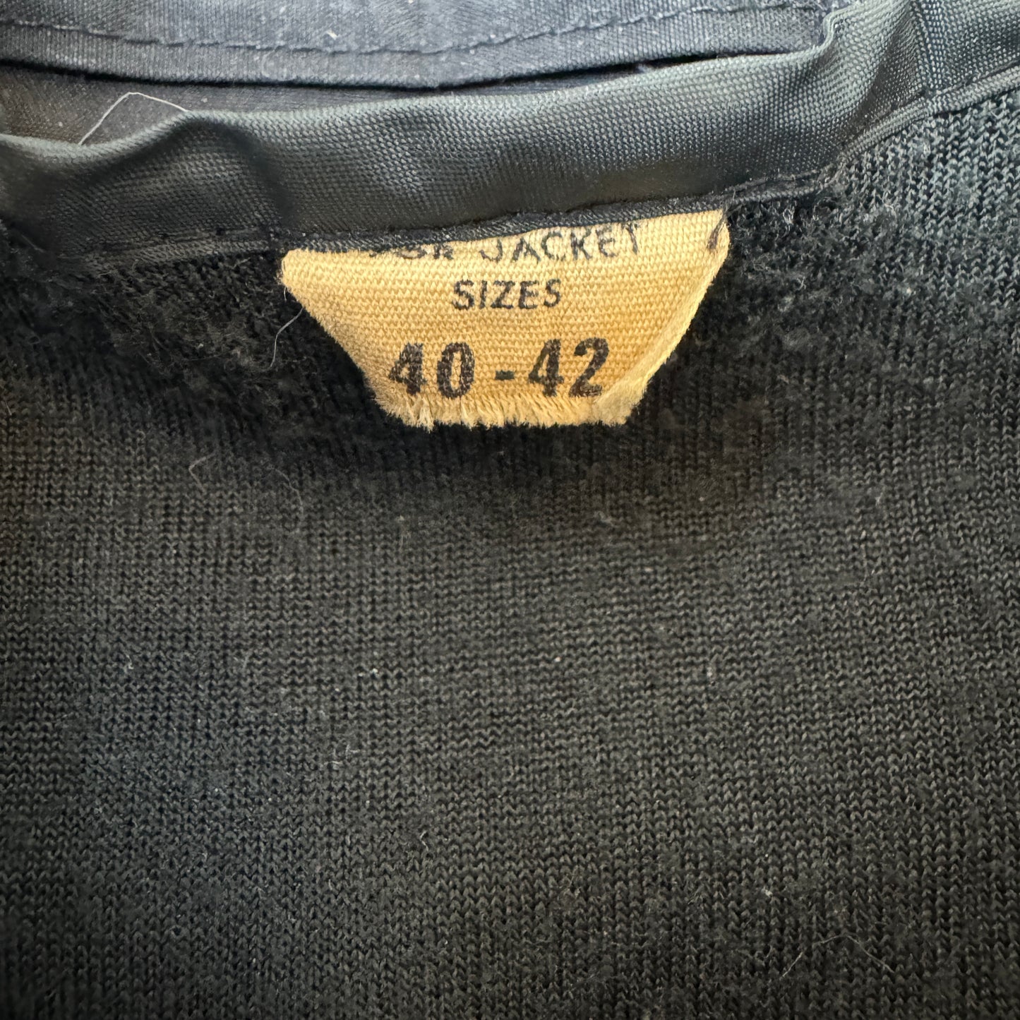 (S-M) 1980s Vintage Creighton US Navy Army Jacket 2in1 schwarz 40-42