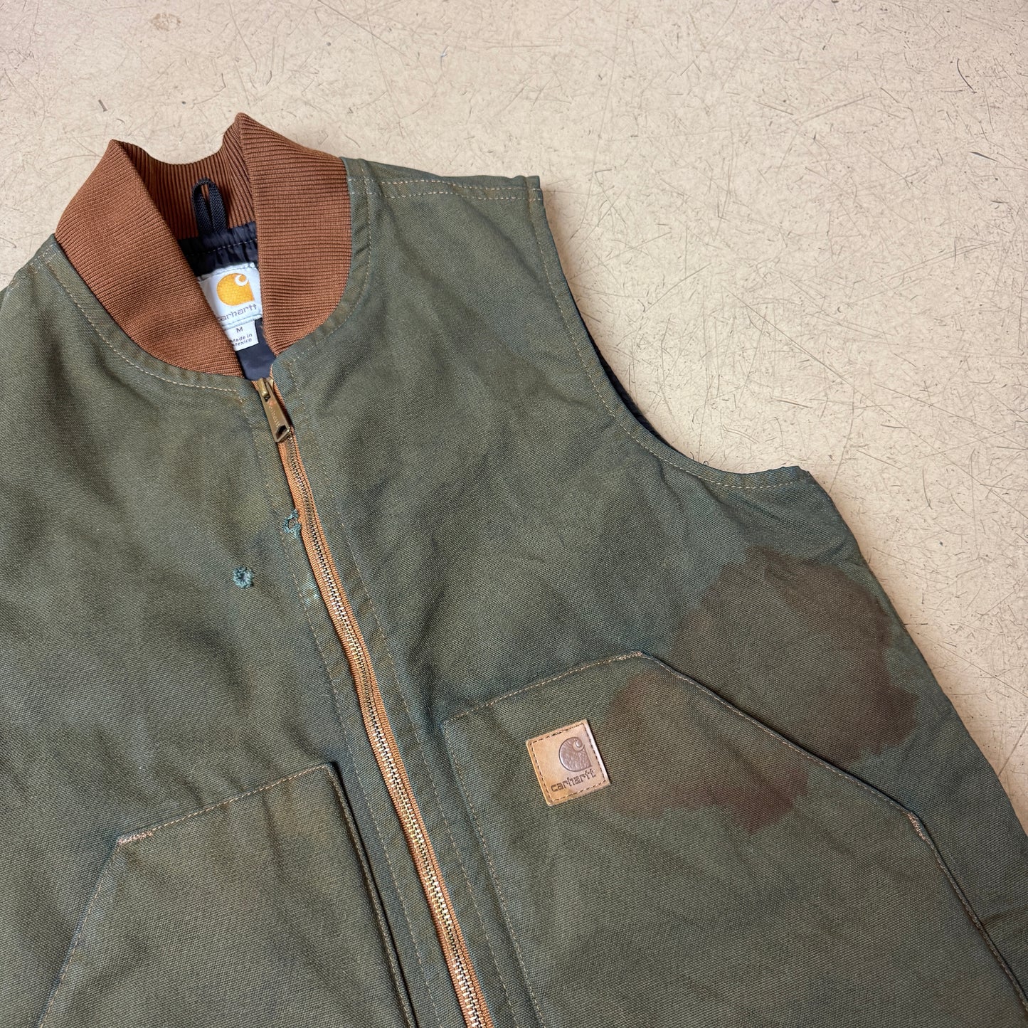 (M) Carhartt Duck Weste Forest Green
