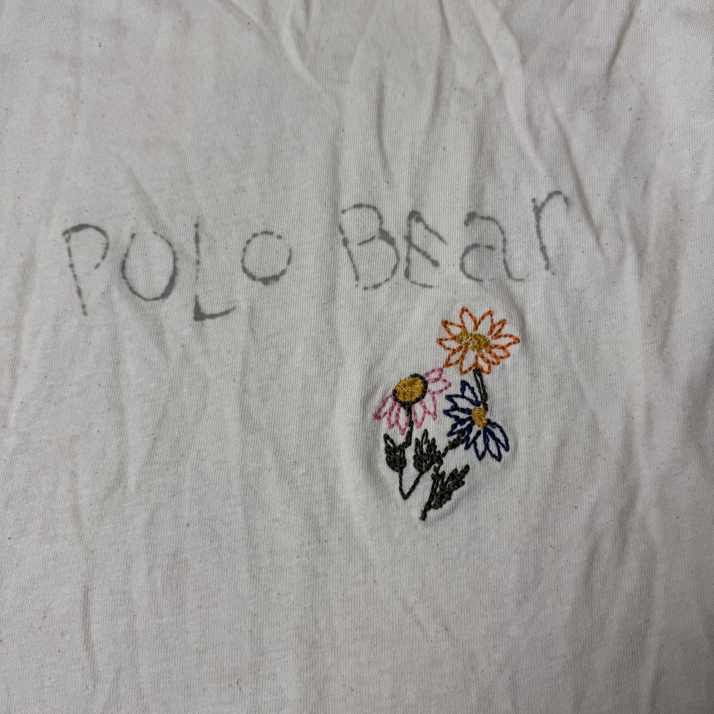 (L) Rare Polo Country Ralph Lauren Polo Bear Single Stitch Tshirt Creme