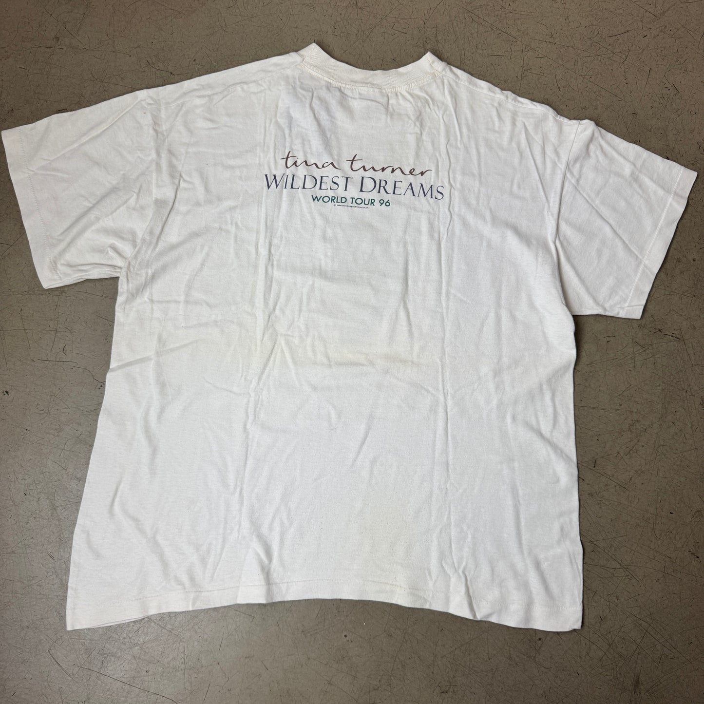 (XL) 1996 Tina Turner Wildest Dreams World Tour Single Stitch T-shirt weiß