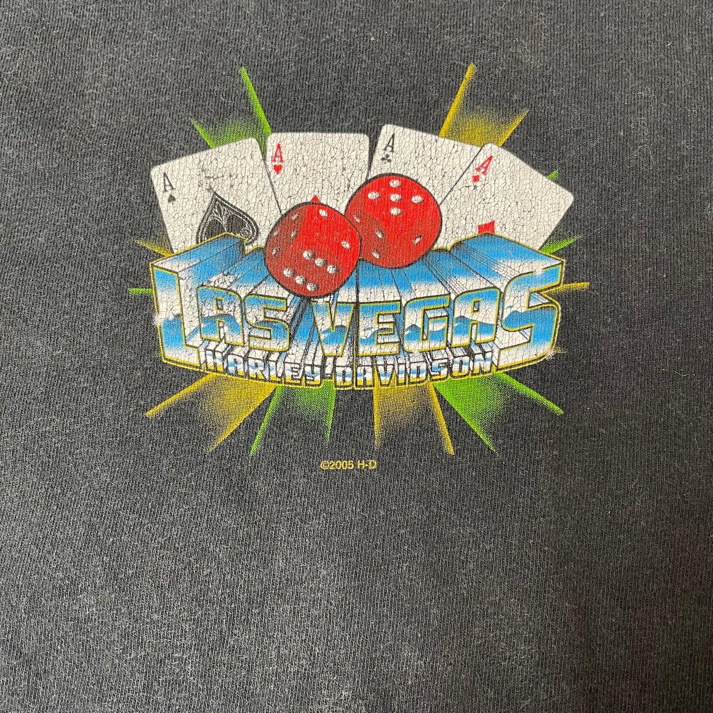 (XXL) 2005 Harley Davidson Nevada Las Vegas Tshirt faded schwarz Joker
