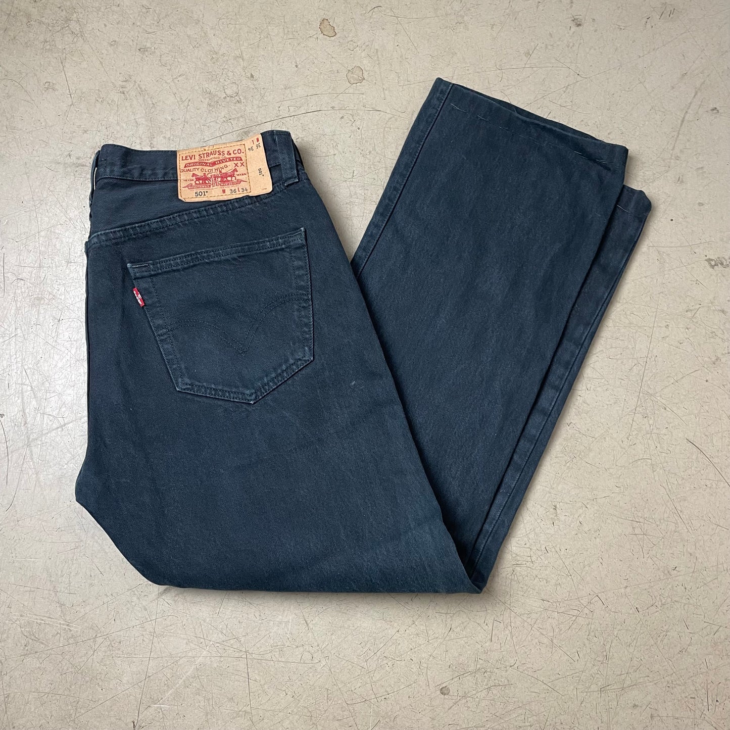 (XL) Levi’s 501 Jeanshose schwarz W36L34